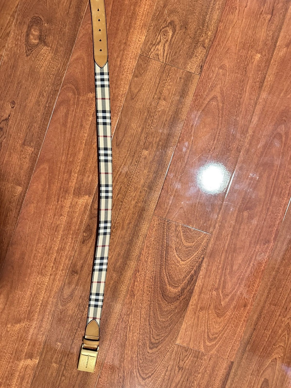 Burberry Burrberry gold buckle belt Size 34 - 3 Thumbnail