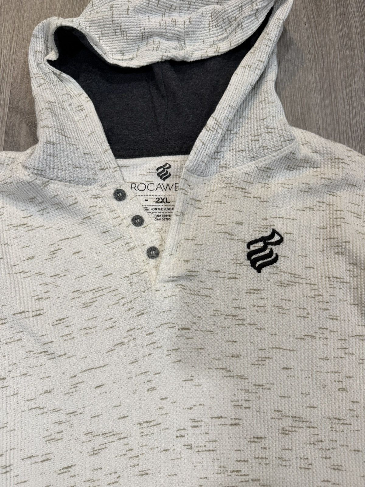 Rocawear Rocawear Waffle Knit Hoodie 2XL Y2K Streetwear Oversized Size US XXL / EU 58 / 5 - 3 Thumbnail