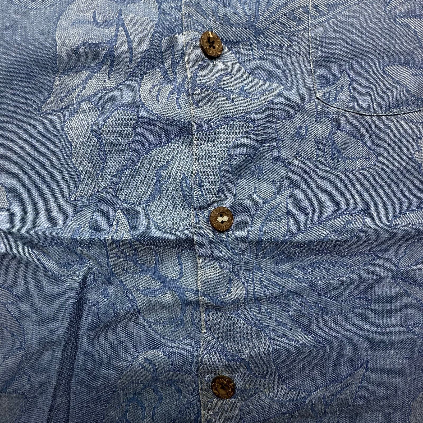 Tommy Bahama Tommy Bahama 100% Silk Floral Hawaiian Shirt Mens M Blue Size US M / EU 48-50 / 2 - 8 Thumbnail