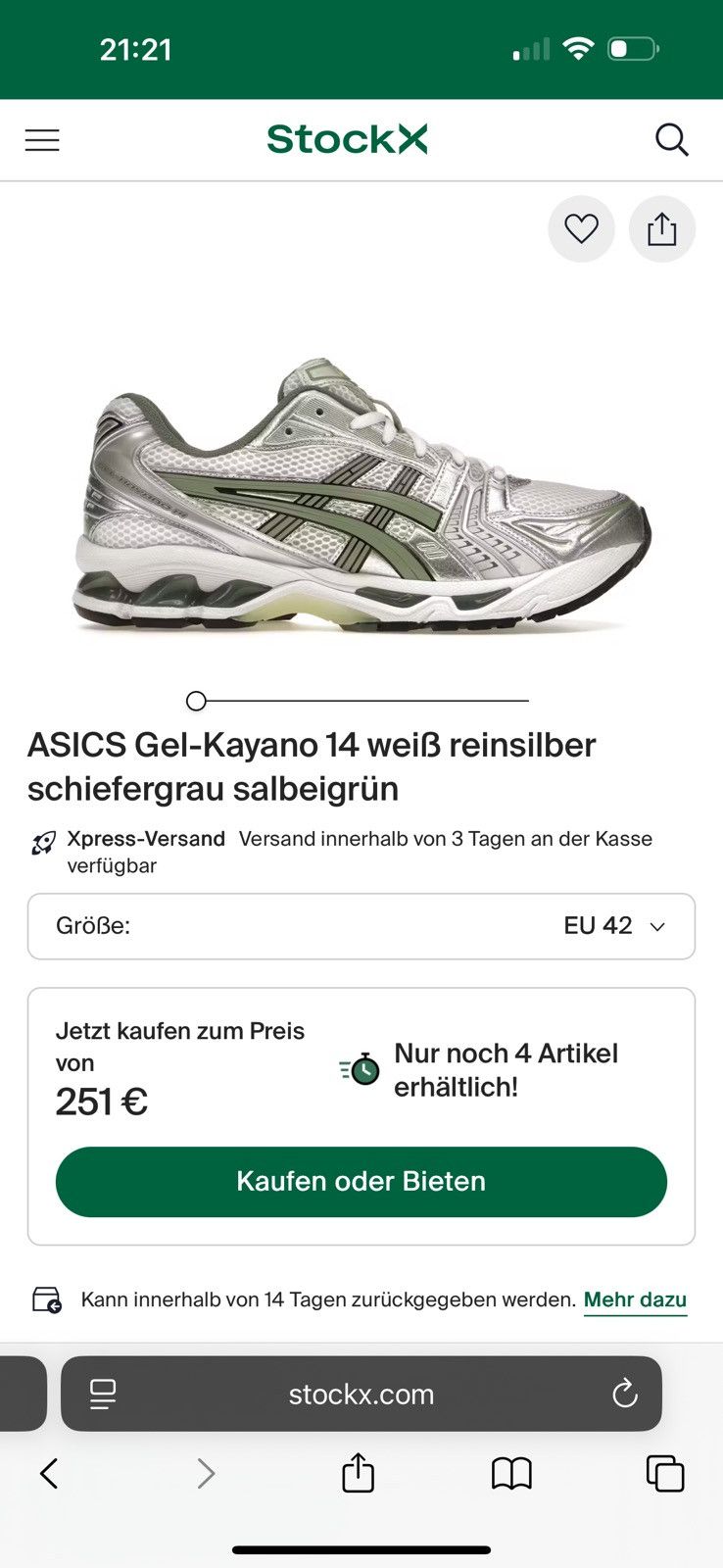 Asics ASICS Gel-Kayano 14 Size US 8.5 / EU 41-42 - 3 Thumbnail