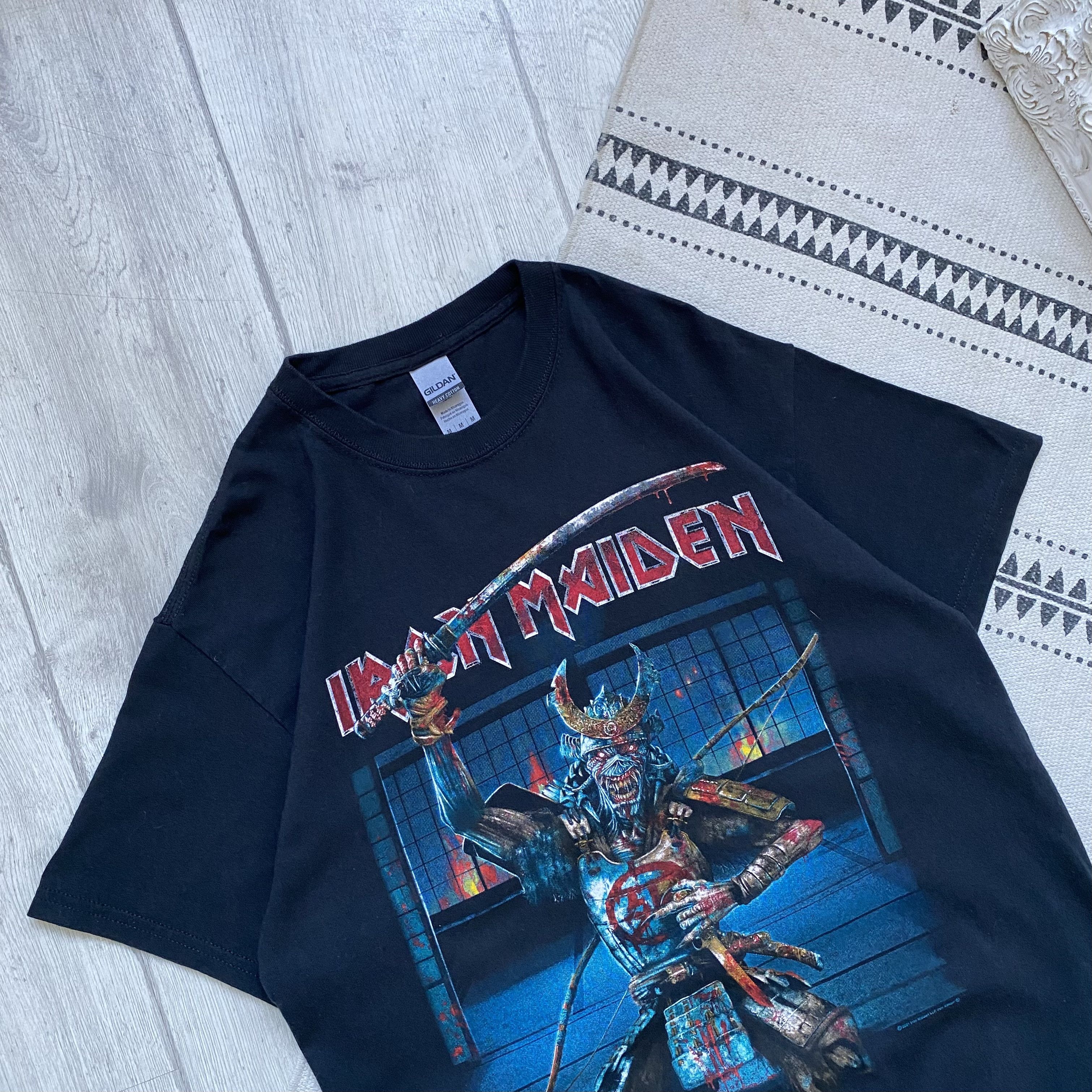Band Tees 🎸 Rare Rock Band Iron Maiden tee ninja print Y2K samurai Size US M / EU 48-50 / 2 - 2 Thumbnail