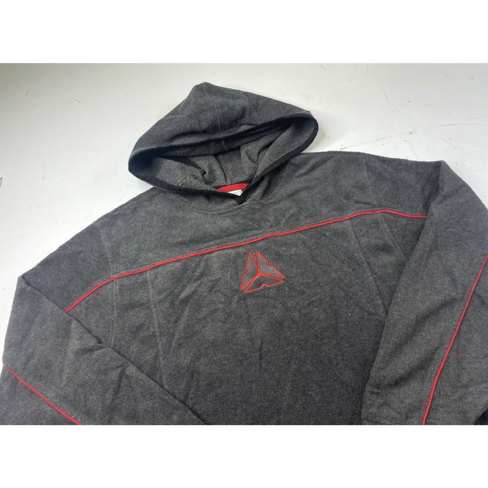 Old Navy VINTAGE Old Navy Hoodie Sweatshirt Gray Fleece Embroidered Size Large Mens Crew Neck Long Sleeve Hooded Pockets 80s 90s Size US L / EU 52-54 / 3 - 2 Thumbnail