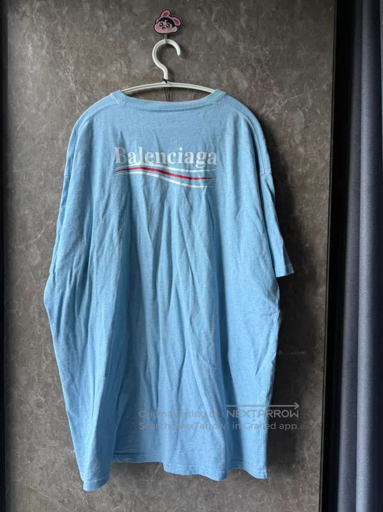 Balenciaga Balenciaga Mist Blue Coke Short Sleeve Size US XL / EU 56 / 4 - 2 Thumbnail