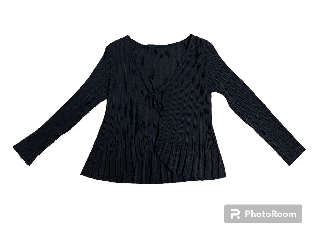 Japanese Brand Le Chic Pleated Cardigan Black M-L Size M / US 6-8 / IT 42-44 - 12 Thumbnail