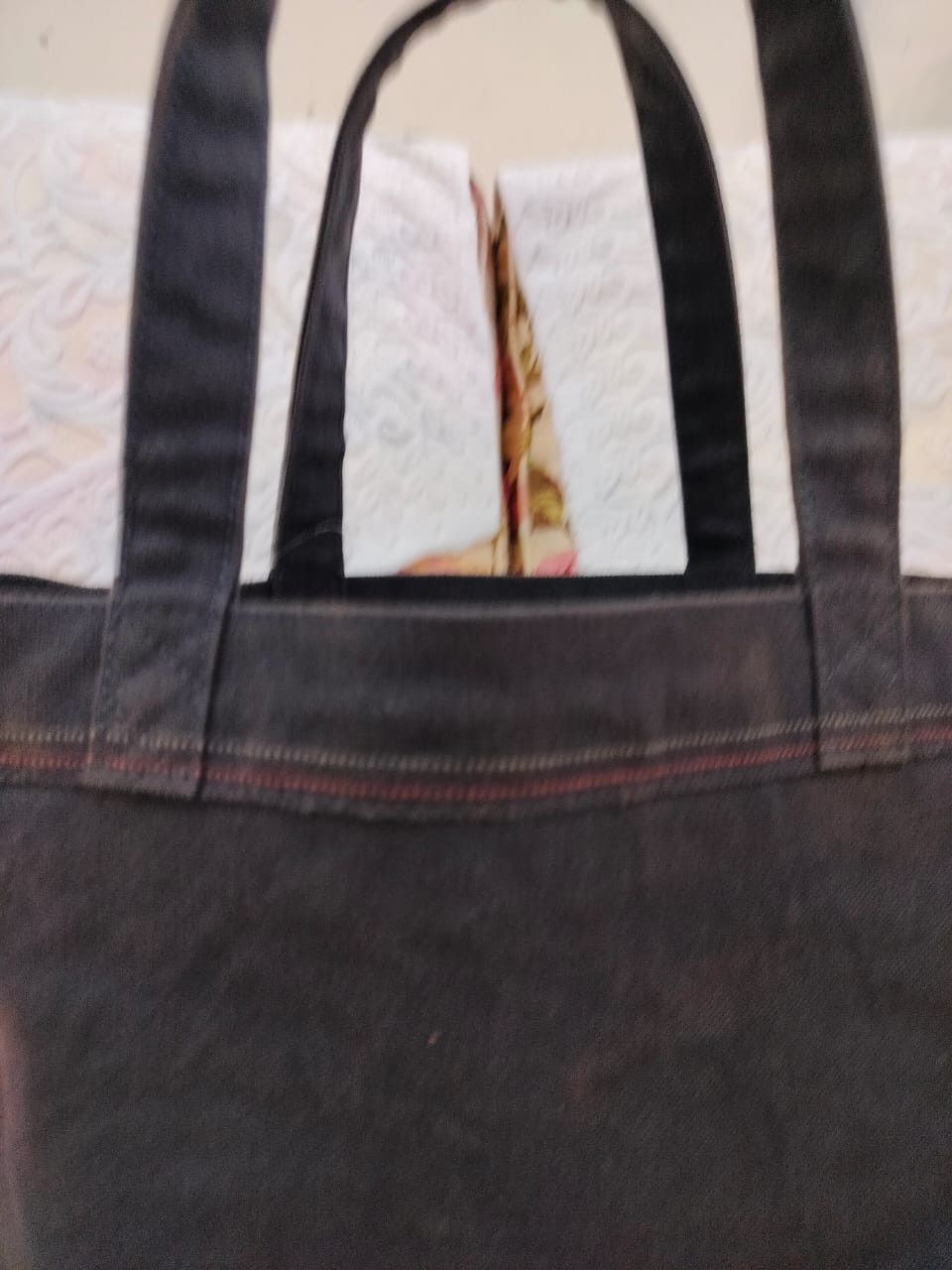 Ichizawa Shinzaburo Hanpu × Japanese Brand Kurashiki Hanpu Selvedge Series distress canvas bag Size ONE SIZE - 2 Thumbnail