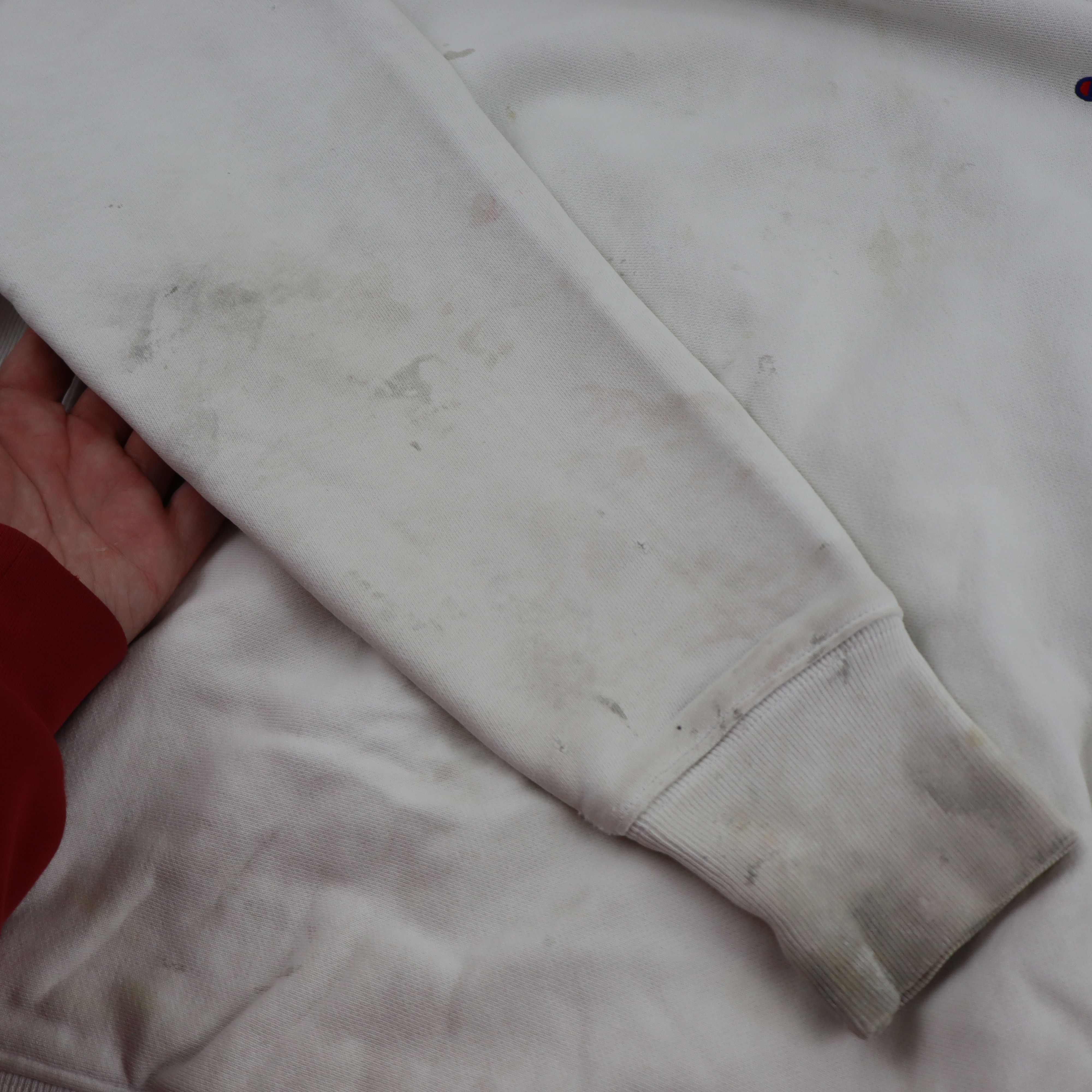 Champion × Vintage Crazy Distressed 90s Champion Reverse Weave Blank Hoodie Size US M / EU 48-50 / 2 - 11 Thumbnail