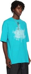 Acne Studios o1y1024 T-Shirt in Turquoise Size US M / EU 48-50 / 2 - 2 Thumbnail