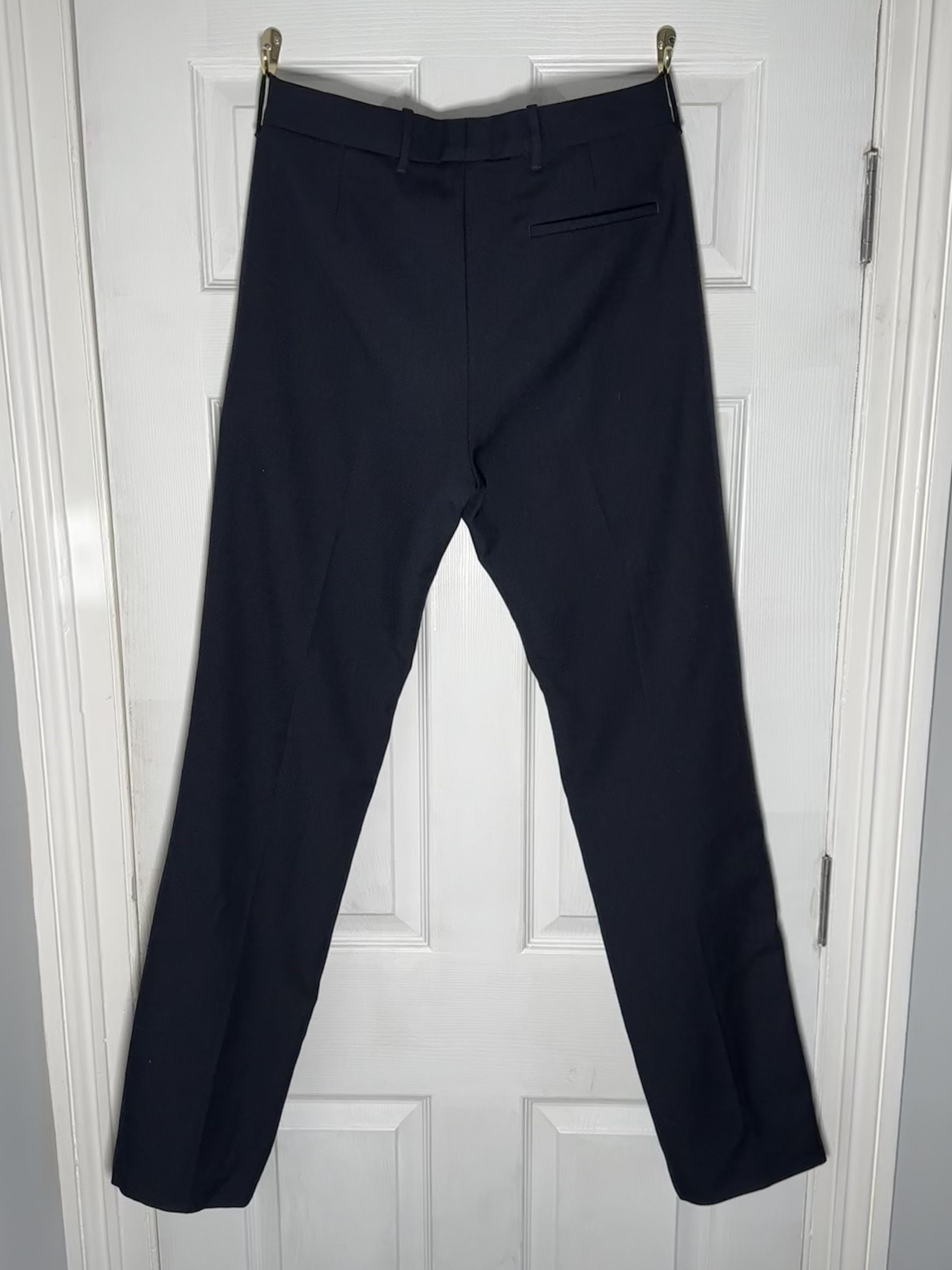 Balenciaga Navy Wool Tapered Balenciaga Trousers Size 48R - 2 Thumbnail