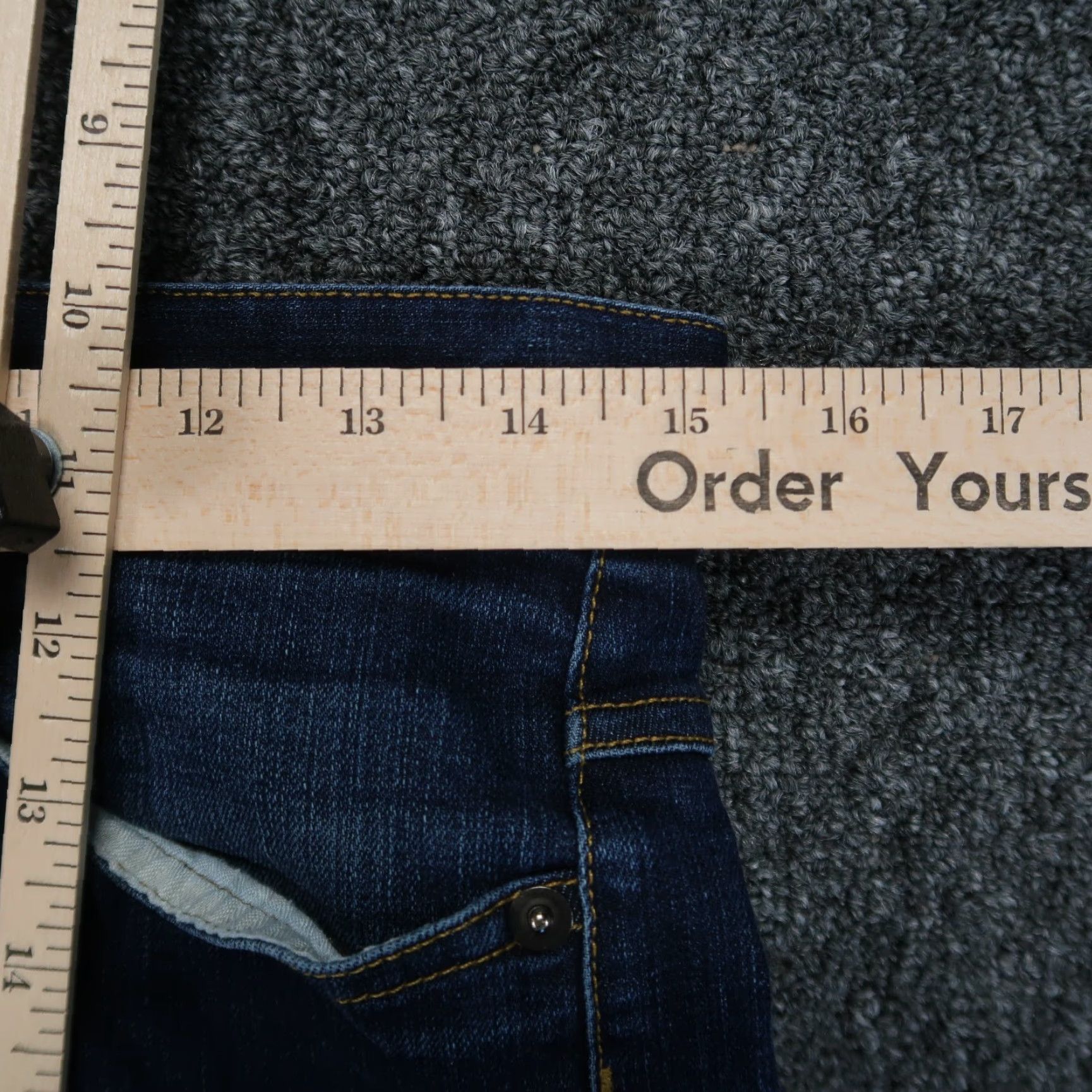 Mizzen+Main Mizzen+Main Jeans Men 30x28 Jeans 5-Pocket Indigo Denim Stretch Dark Blue 30 Regular 28 Inseam Mens Size US 30 / EU 46 - 7 Thumbnail