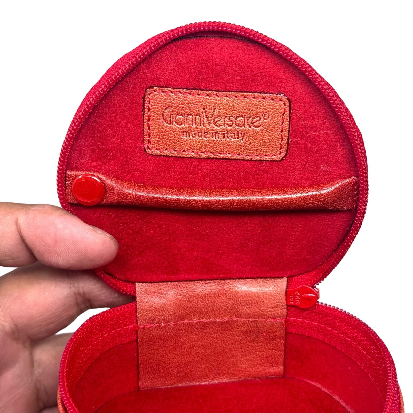 Versace Versace Red Zipper Pouch Size ONE SIZE - 6 Thumbnail