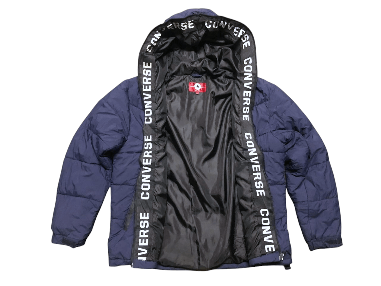 Converse Converse Puffer Jacket Full Zipper Hoodie Size US L / EU 52-54 / 3 - 3 Thumbnail