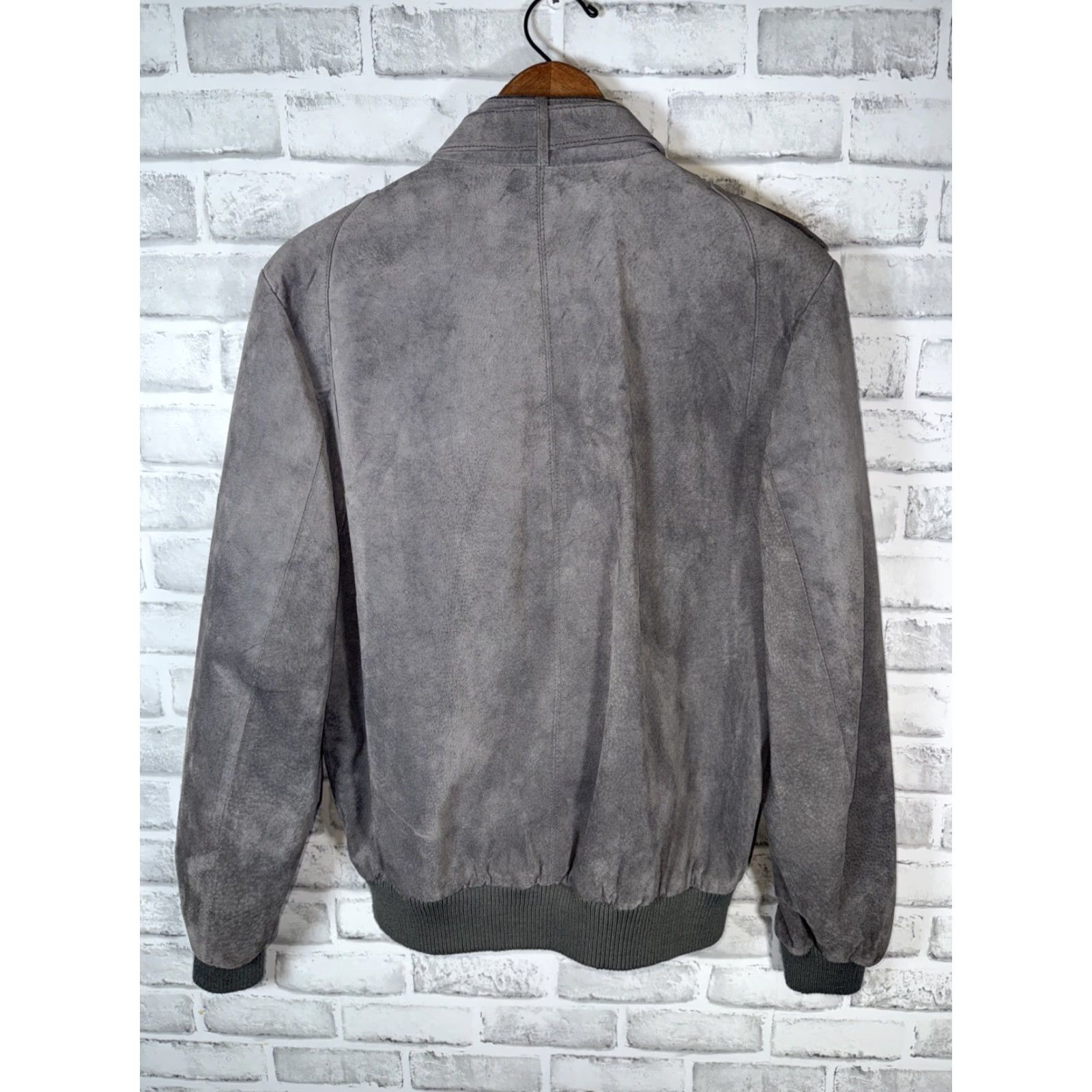 Vintage VTG Golden State Gray Leather Bomber Jacket Mens 42 Regular Size US XS / EU 42 / 0 - 7 Thumbnail