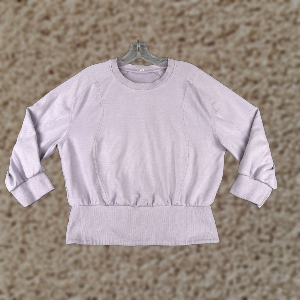 Lululemon Lululemon Sweater Womens 10 Pullover Crew Neck Long Sleeve Purple Polyester Wool Blend 90s Style Casual Seasonal Womens Size L / US 10 / IT 46 - 1 Thumbnail