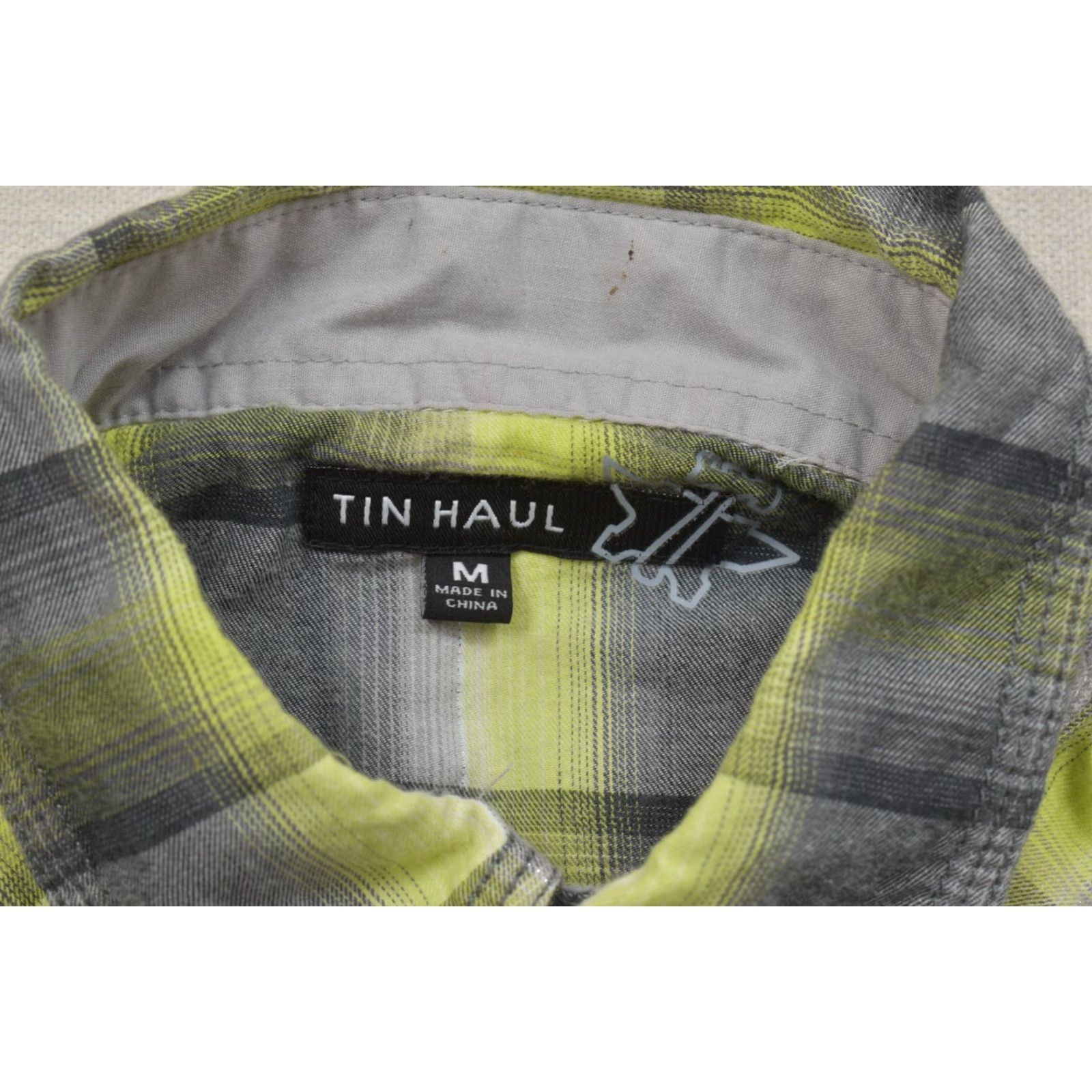 Vintage Tin Haul Shirt Men Medium Plaid Western Yellow Gray Cotton Snap Button-Up Collared Long Sleeve, Casual Size US M / EU 48-50 / 2 - 7 Thumbnail