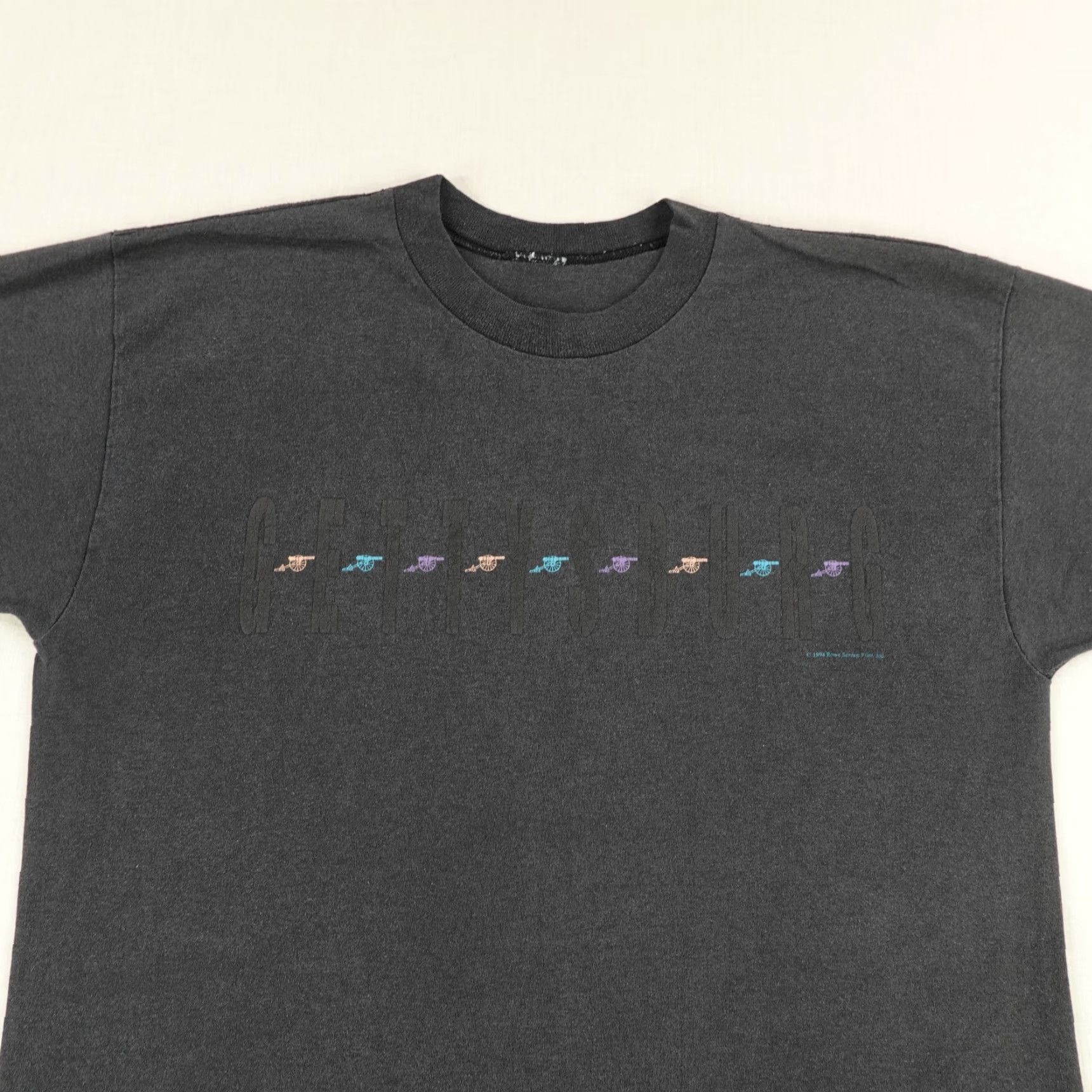 Vintage VINTAGE Gettysburg Shirt Mens M Black 90s Cannons Artillery Civil War Logo 90s Mens Shirt Black Vintage Gettysburg Shirt M Size US M / EU 48-50 / 2 - 2 Thumbnail