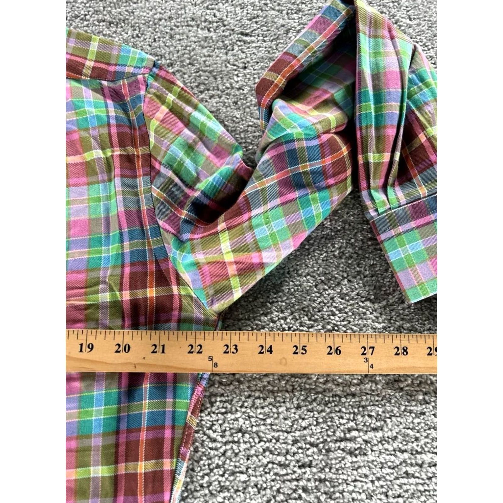 Peter Millar Peter Millar Shirt Mens L Green Pink Blue Cotton Button Size US L / EU 52-54 / 3 - 5 Thumbnail