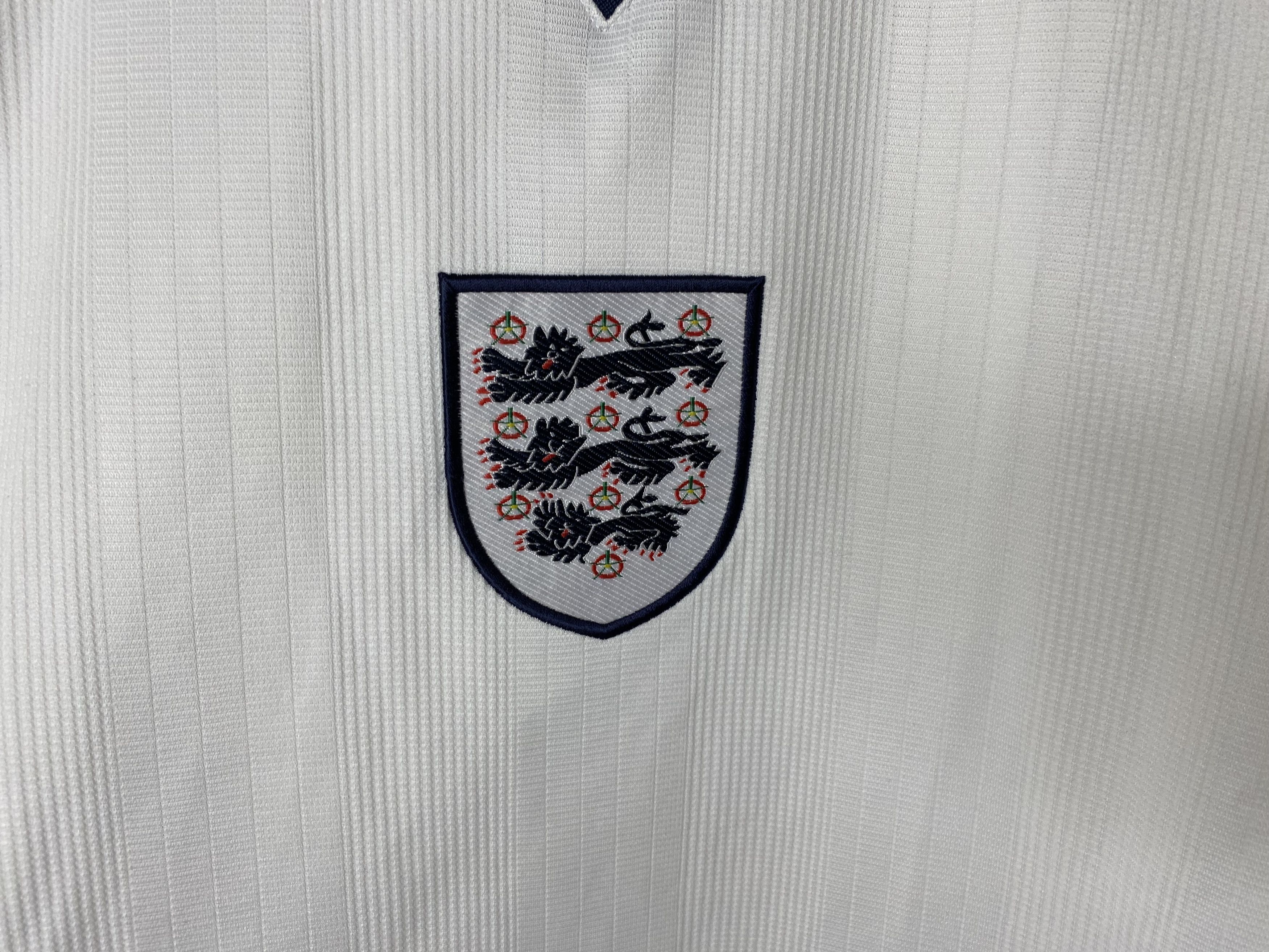 Vintage ENGLAND 1995-97 RETRO REPLICAS FOOTBALL SHIRT SOCCER JERSEY Size US M / EU 48-50 / 2 - 3 Thumbnail
