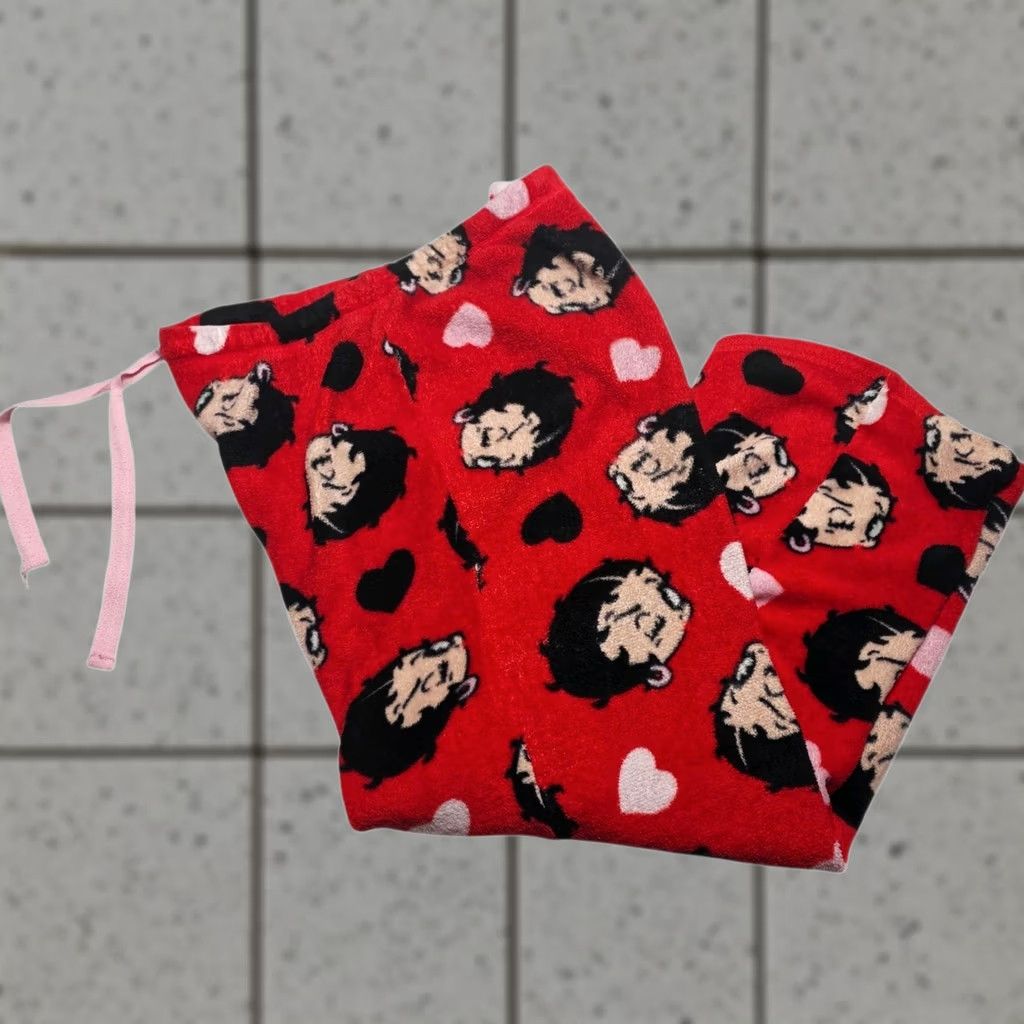 Vintage VINTAGE Betty Boop Pajama Pants Women's Size M Red Fleece Sleepwear Aop Pants Womens M Red Betty Boop Sleepwear Pajama Pants Size 32" / US 10 / IT 46 - 1 Thumbnail