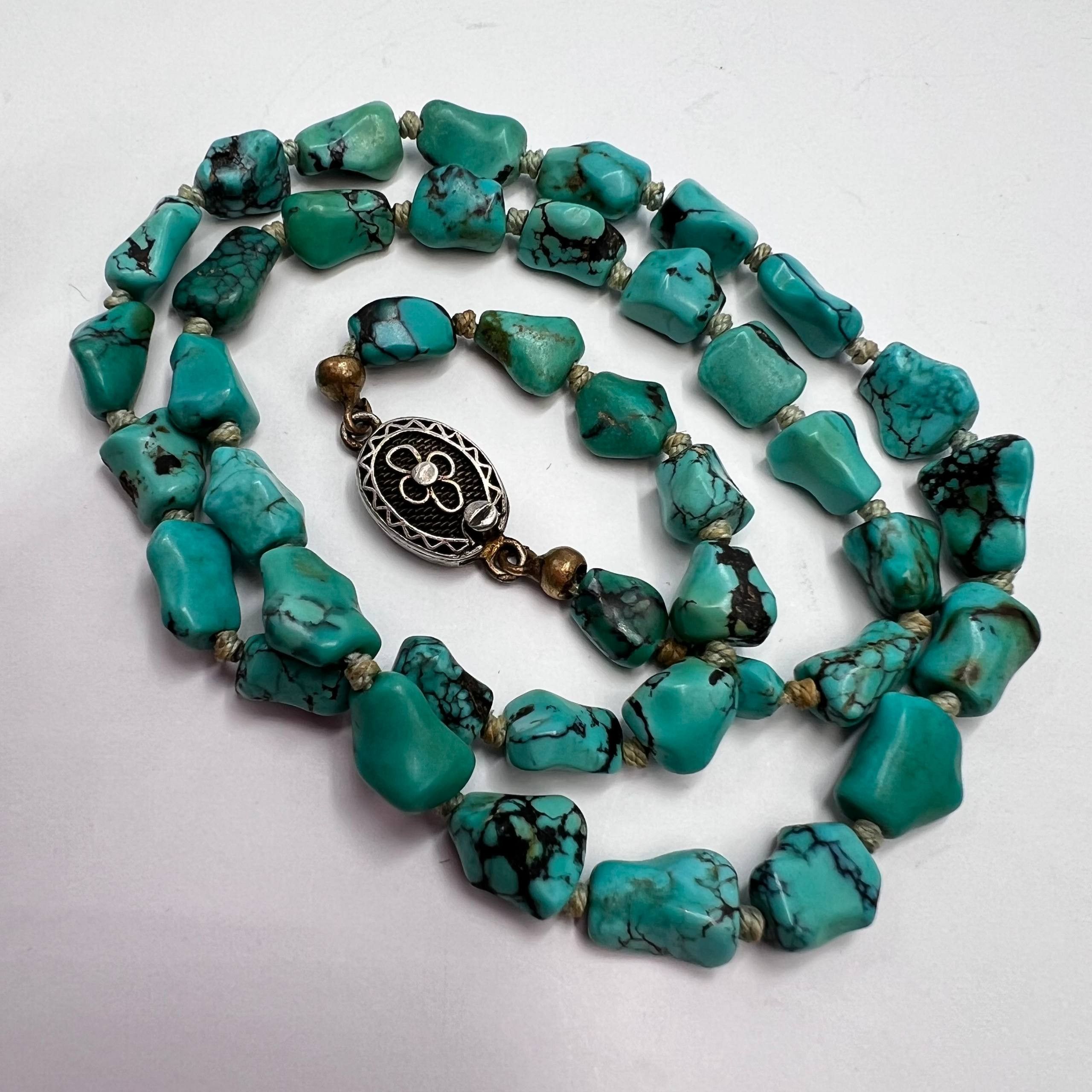 Vintage Vintage Turquoise Necklace Erik Poul Fenster Natural 22g Size ONE SIZE - 10 Thumbnail