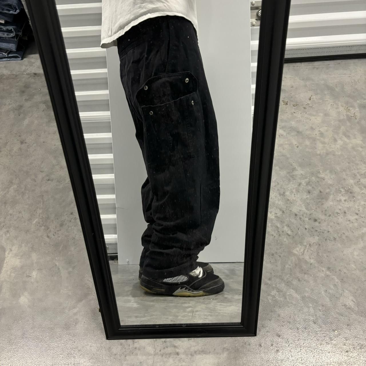 Japanese Brand × Vintage Crazy Vintage Y2K/2000s Baggy Black Skater Workwear Cargo Pants! Size US 36 / EU 52 - 2 Thumbnail
