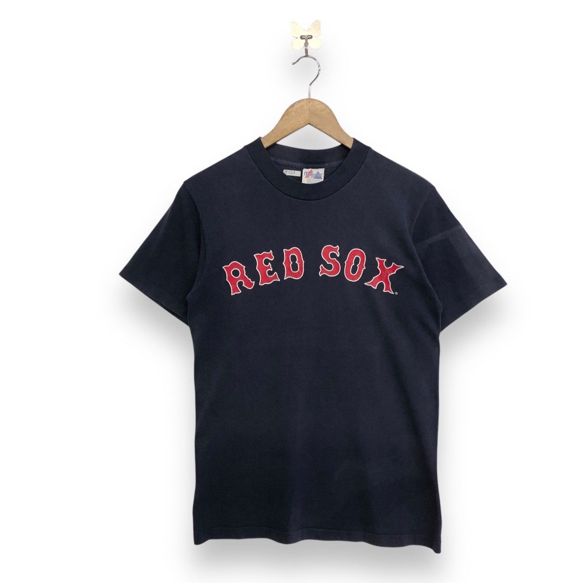 MLB Red Sox MLB Spellout Vintage Distress Faded Tshirt Size US S / EU 44-46 / 1 - 1 Thumbnail