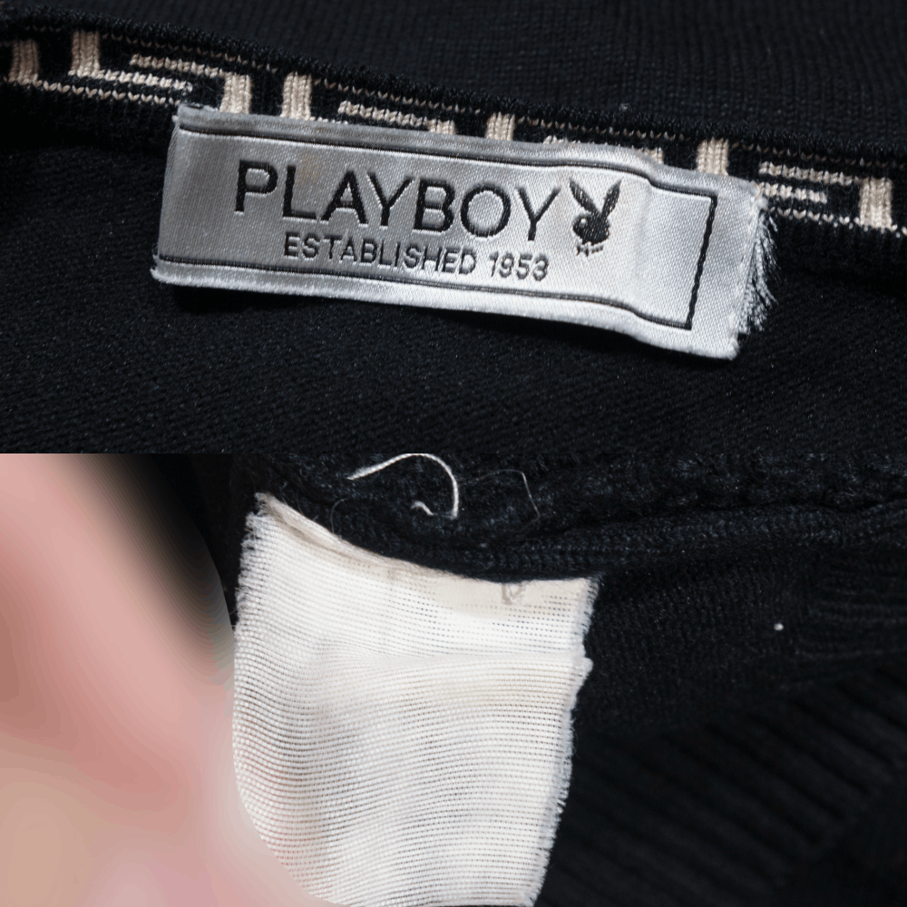 Playboy 00S Logo Y2K Textured Sweater Vintage Size L / US 10 / IT 46 - 7 Thumbnail