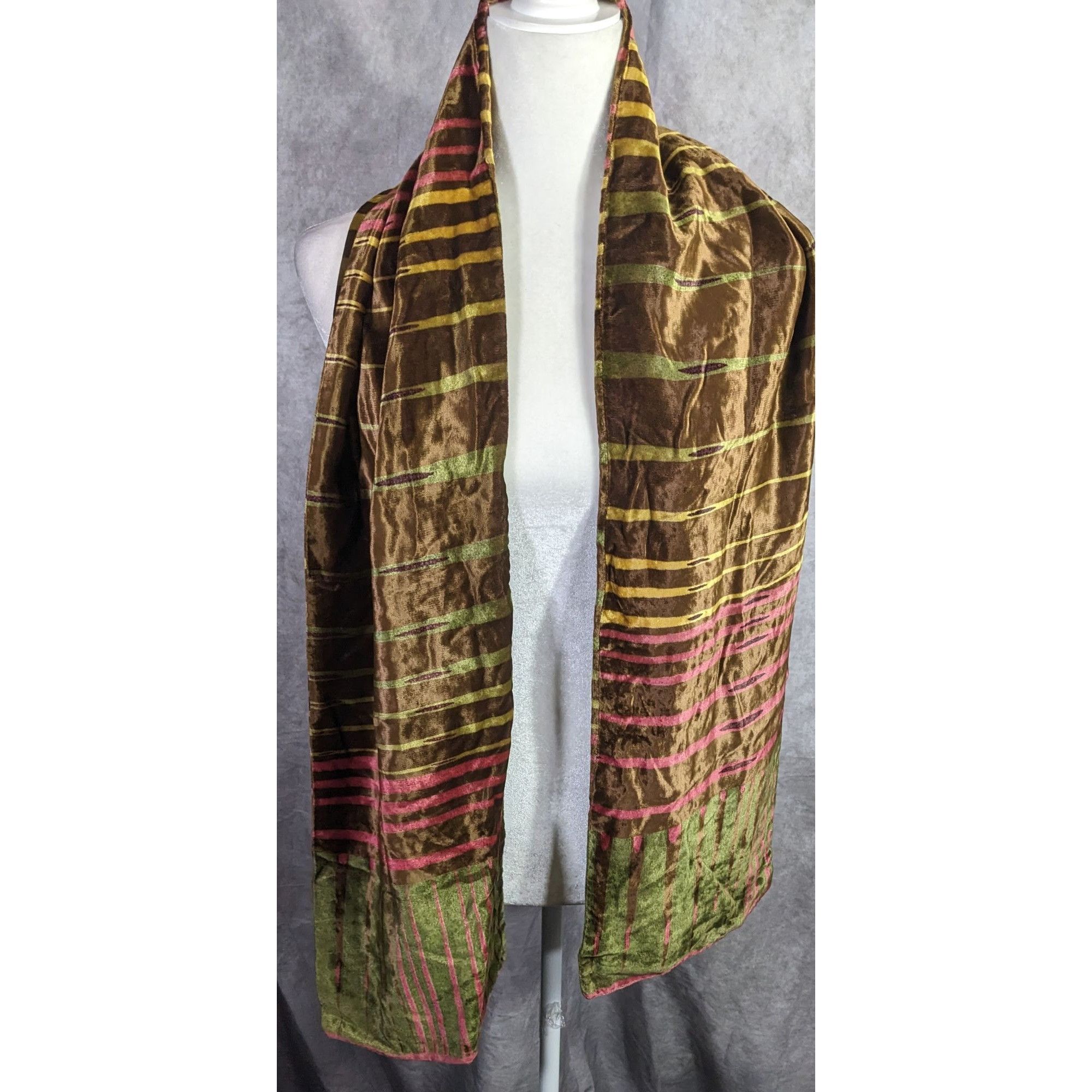 Other Vintage Georgina Von Etzdorf Velvet Scarf Made In England St Size ONE SIZE - 12 Thumbnail