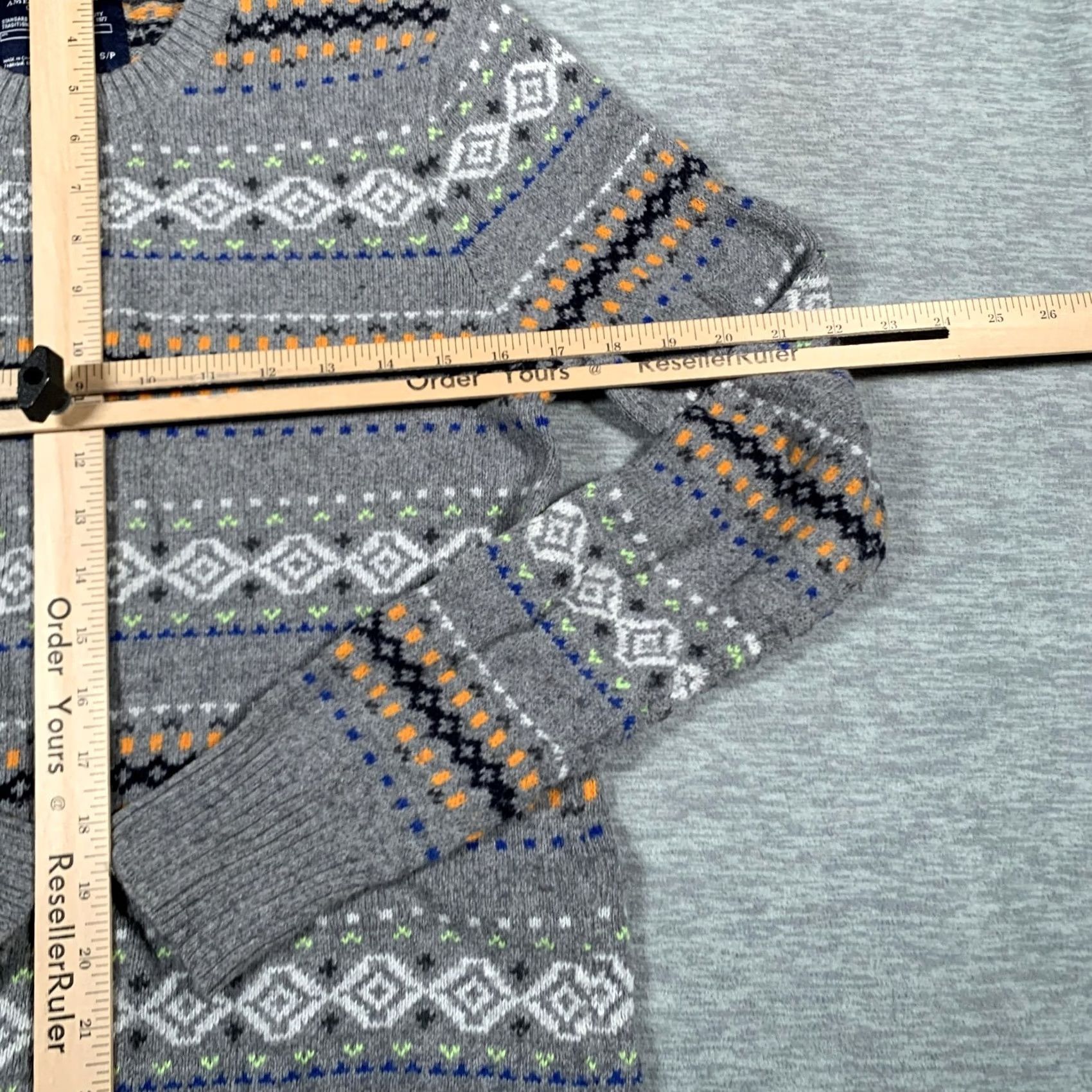 American Eagle Outfitters VINTAGE American Eagle Outfitters Sweater Shirt Womens Small Gray Fair Isle Crewneck Knit Pullover Winter Size S / US 4 / IT 40 - 6 Thumbnail