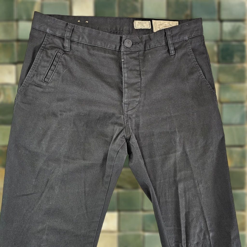 Allsaints AllSaints Pants Mens Slim Chino 30x30 Black Cotton Stretch Skinny Fit casual casual Travel 30 in Black Mens Pants Size US 30 / EU 46 - 1 Thumbnail