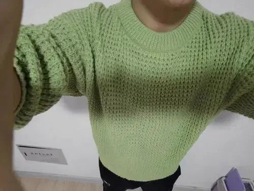 Other Waffle Sweaters Round Neck Solid Color Korean Style Size US L / EU 52-54 / 3 - 2 Thumbnail