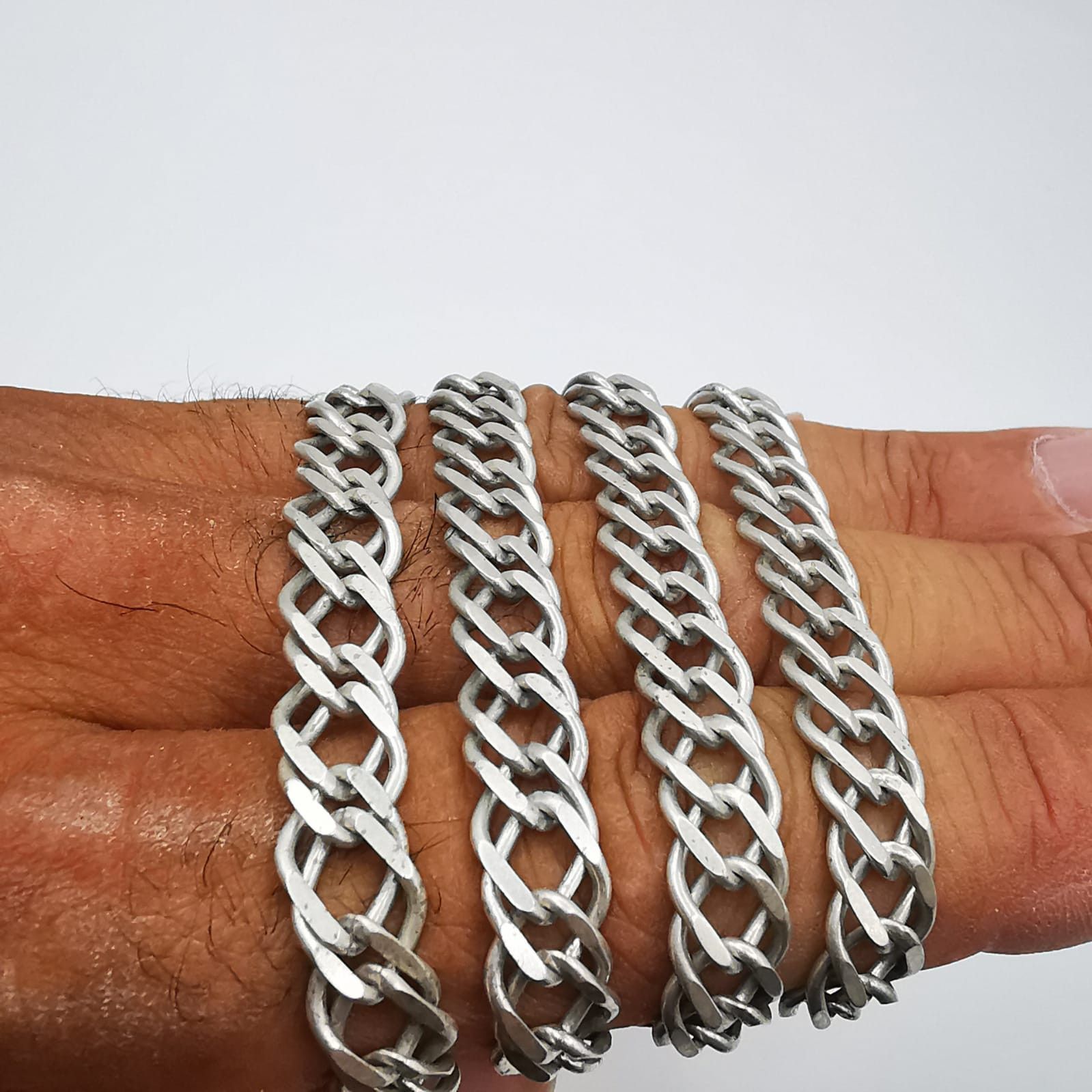 Sterling Silver Vintage Jewelry Chain, 925 Sterling Silver, Signed 42,40g Size ONE SIZE - 6 Thumbnail