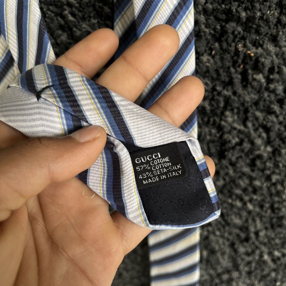 Gucci Gucci Classic Diagonal Striped Silk Tie Size ONE SIZE - 6 Thumbnail