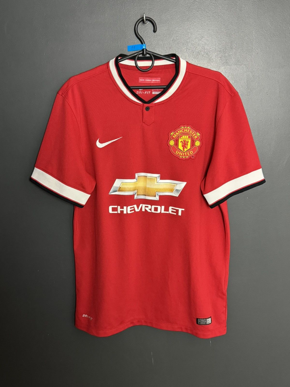 Adidas Manchester United 14/15 Home Football Jersey T-Shirt Size US M / EU 48-50 / 2 - 1 Thumbnail