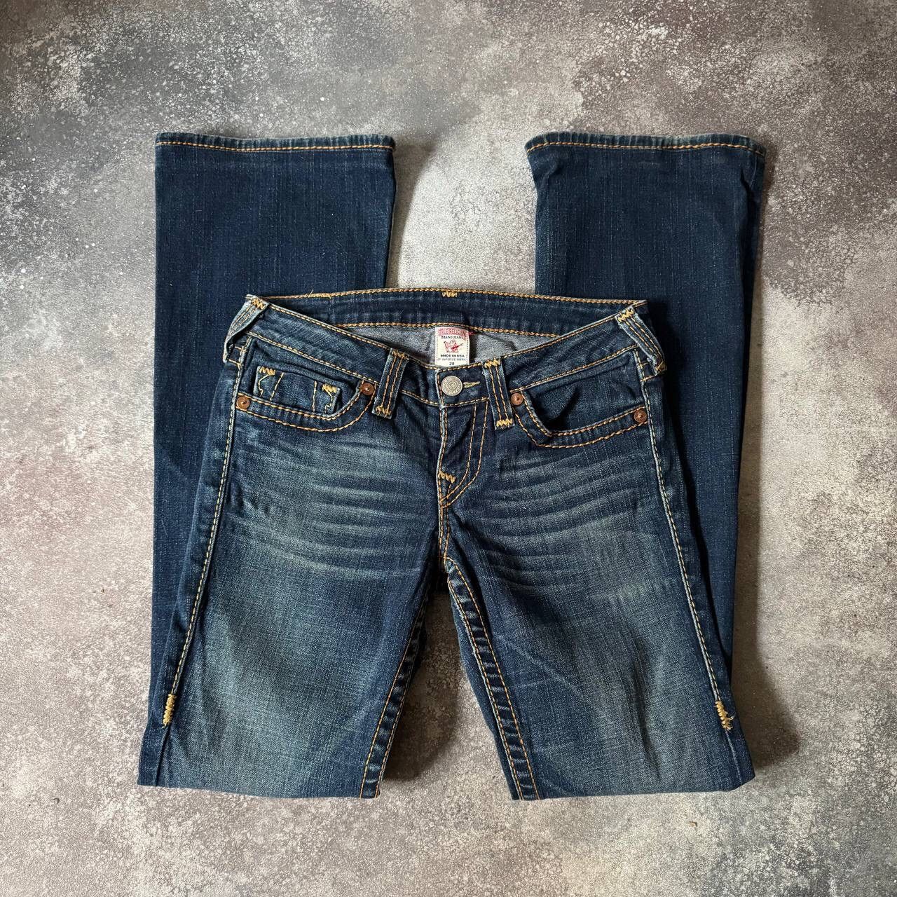 True Religion Y2K True Religion Washed Flared Jeans Size 29" - 9 Thumbnail