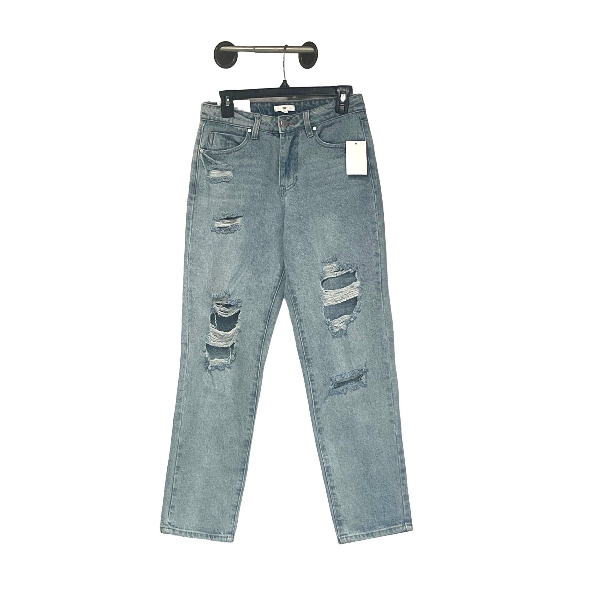Other Bp Ripped Straight Leg Ankle Jeans In Blue Lt Decon Wash, Sz Size 26" / US 2 / IT 38 - 2 Thumbnail