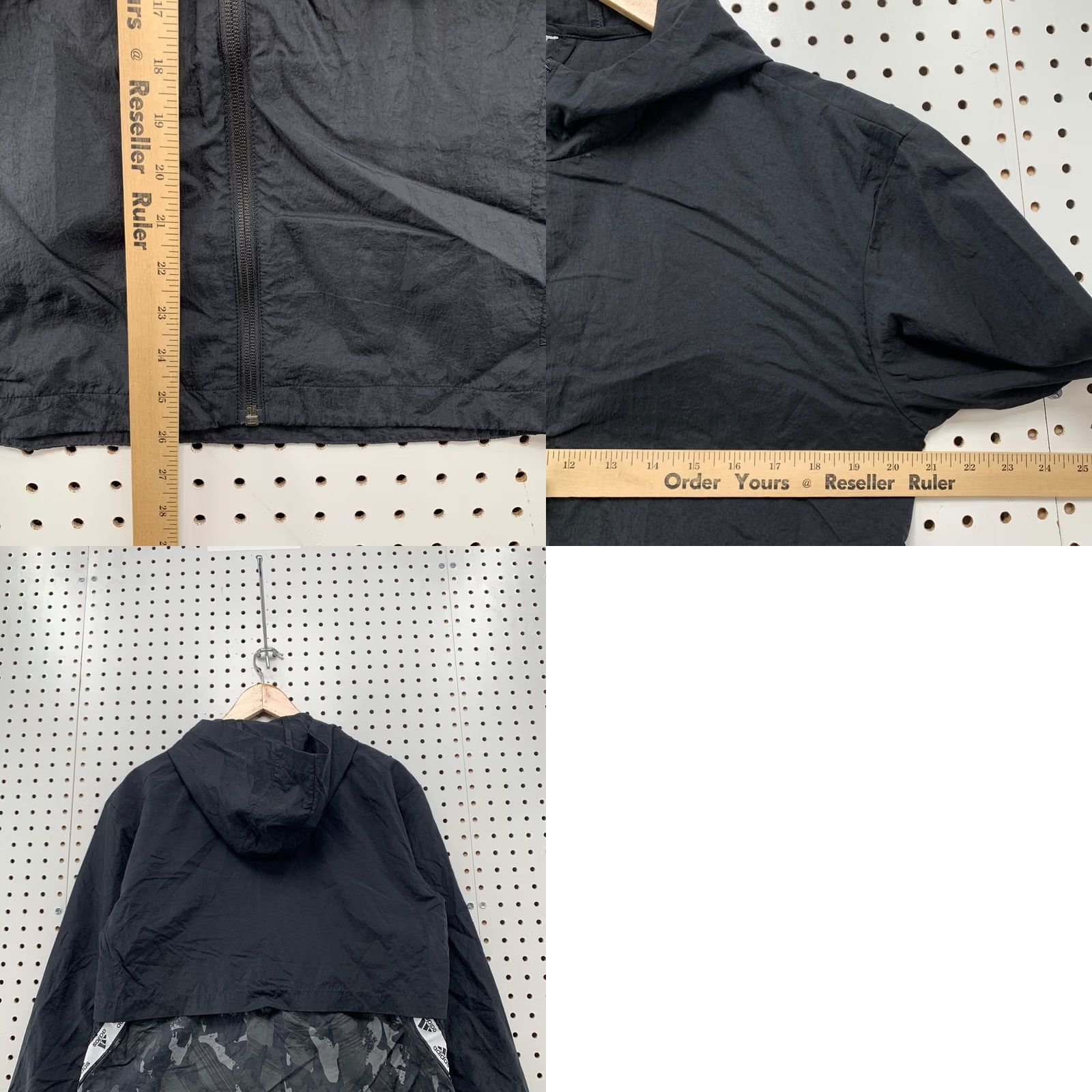 Adidas Adidas U4U Black Camo Windbreaker Jacket Womens L Full Zip Windbreaker 20.5x26 Size L / US 10 / IT 46 - 9 Thumbnail