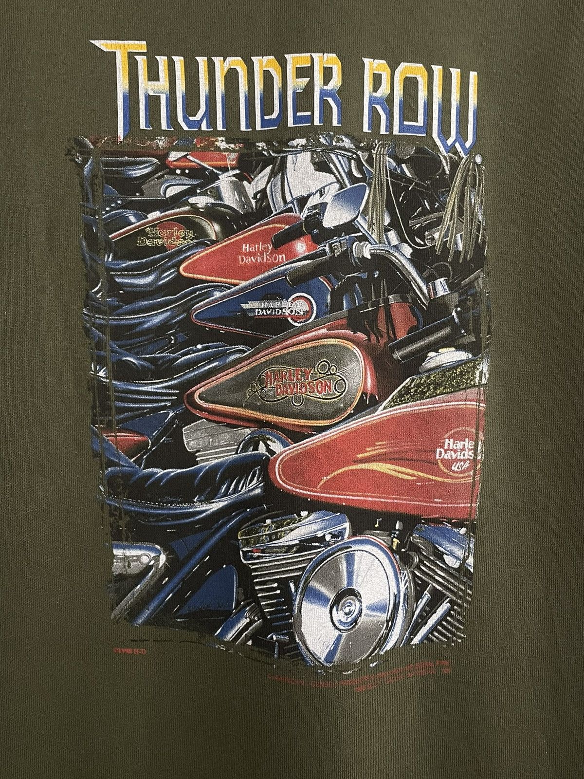 Vintage Rare 1998 Harley Davidson Thunder Row T-shirt 3D Emblem USA Size US M / EU 48-50 / 2 - 6 Thumbnail