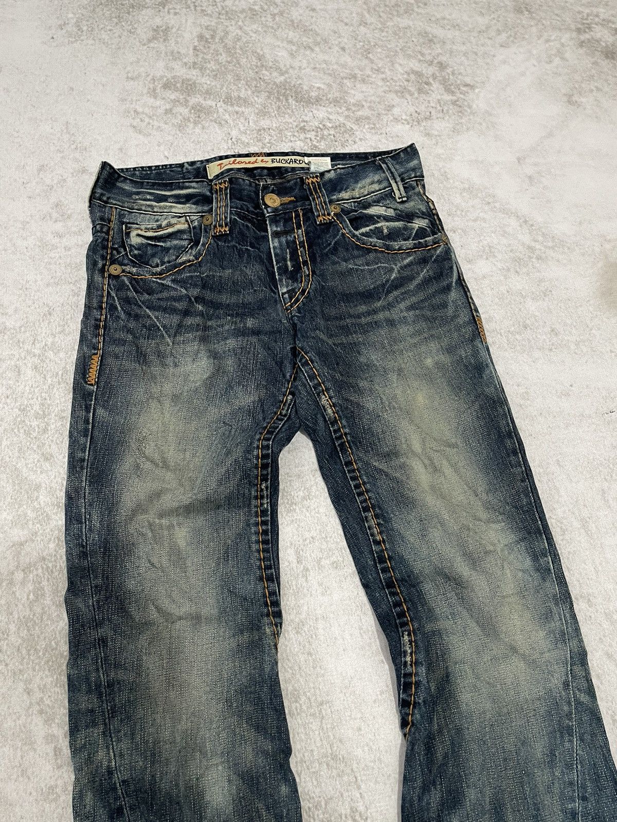 If Six Was Nine × Japanese Brand × Le Grande Bleu (L.G.B.) 2000s Flared buckaro acid wash japan denim pants y2k style Size US 31 - 2 Thumbnail