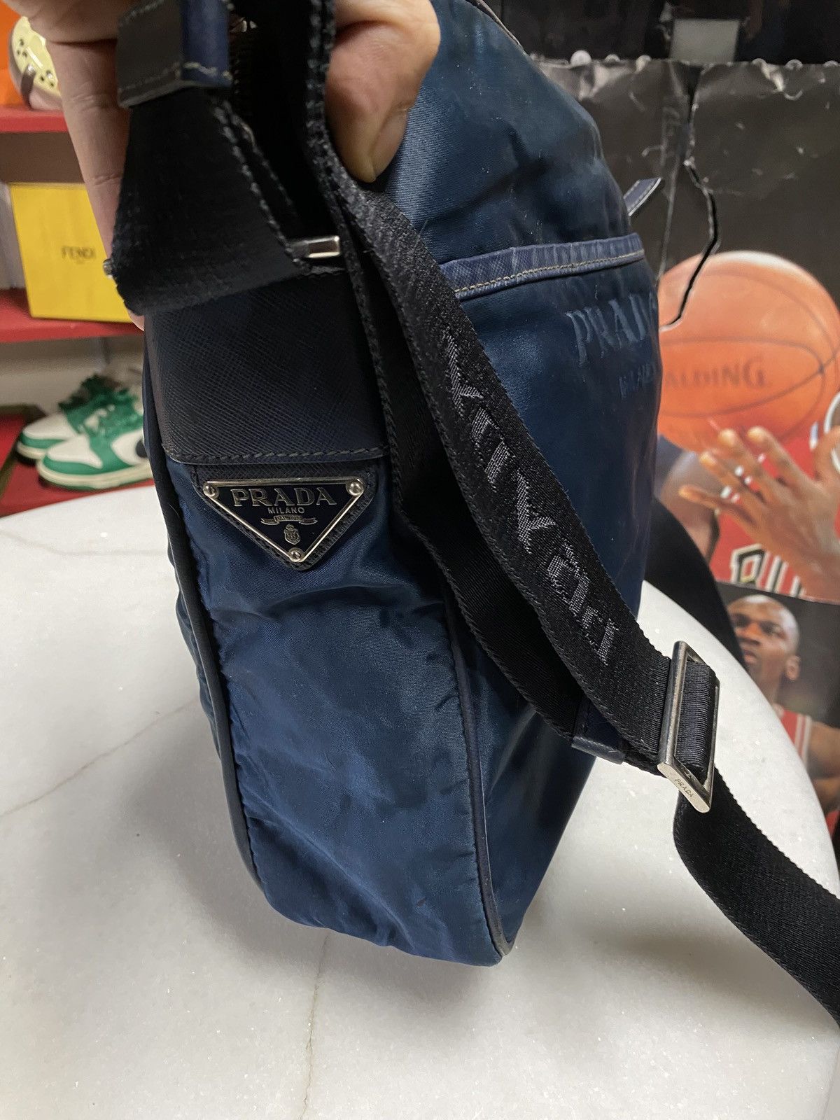 Prada Prada Nylon Navy Messenger Crossbody Bag Size ONE SIZE - 2 Thumbnail