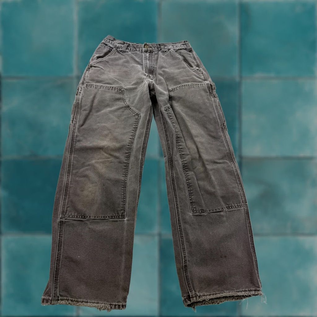Carhartt Carhartt Pants Mens 32x28 Gray Relaxed Fit Canvas Carpenter Workwear Utility Size US 32 / EU 48 - 1 Thumbnail