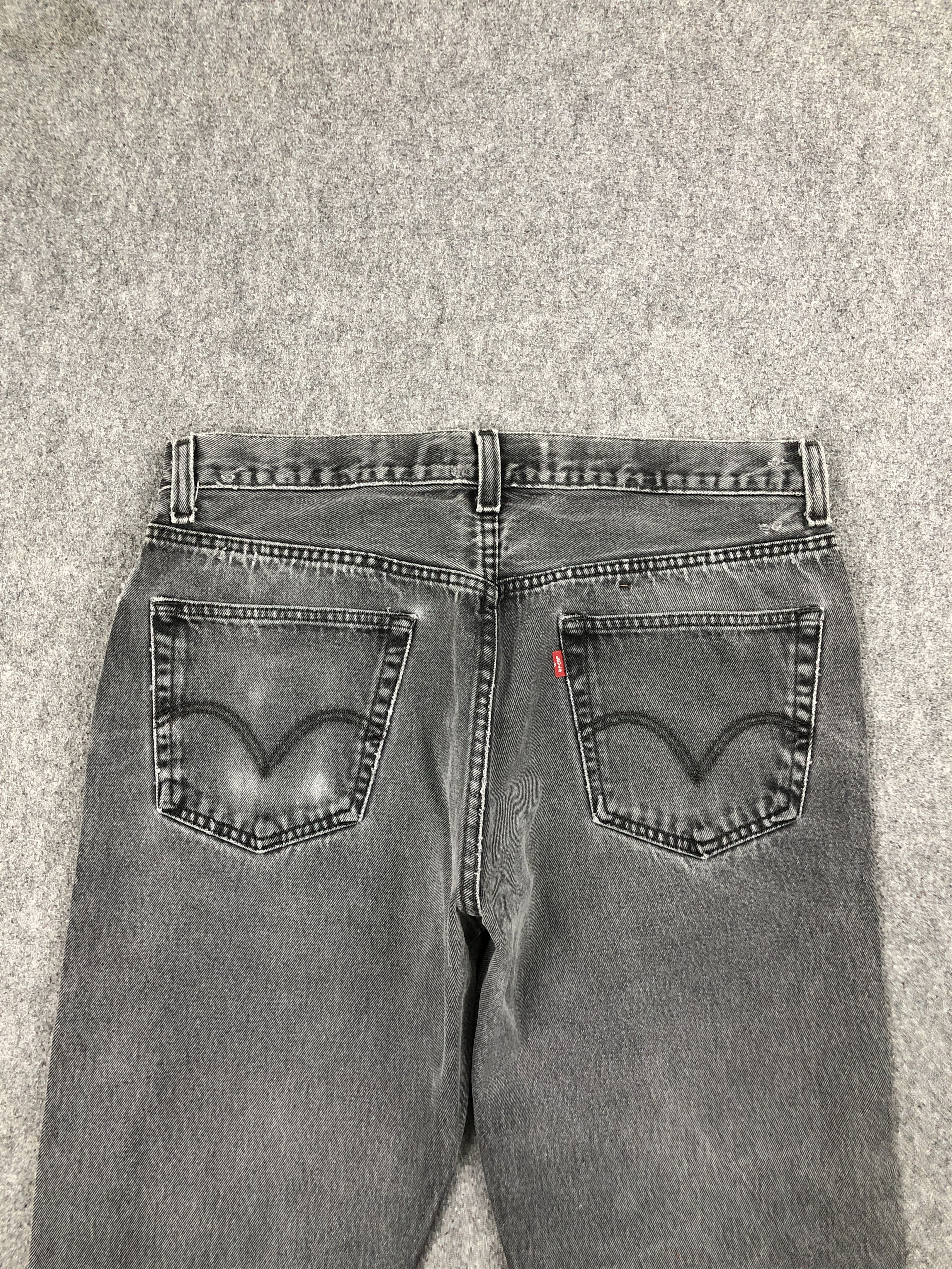 Levi's Vintage Faded Black Levis 505 Denim DP2519 Size US 34 / EU 50 - 4 Thumbnail