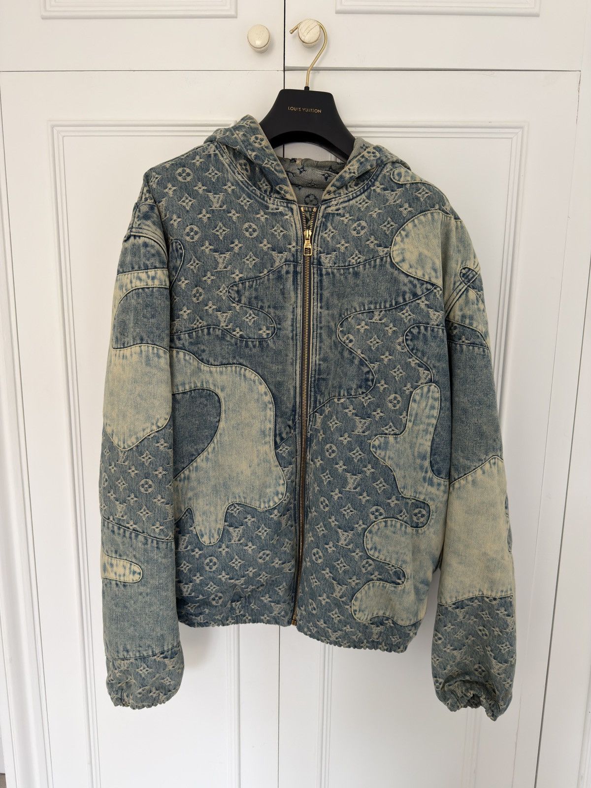 LV x Nigo Monogram Crazy Denim Hoodie