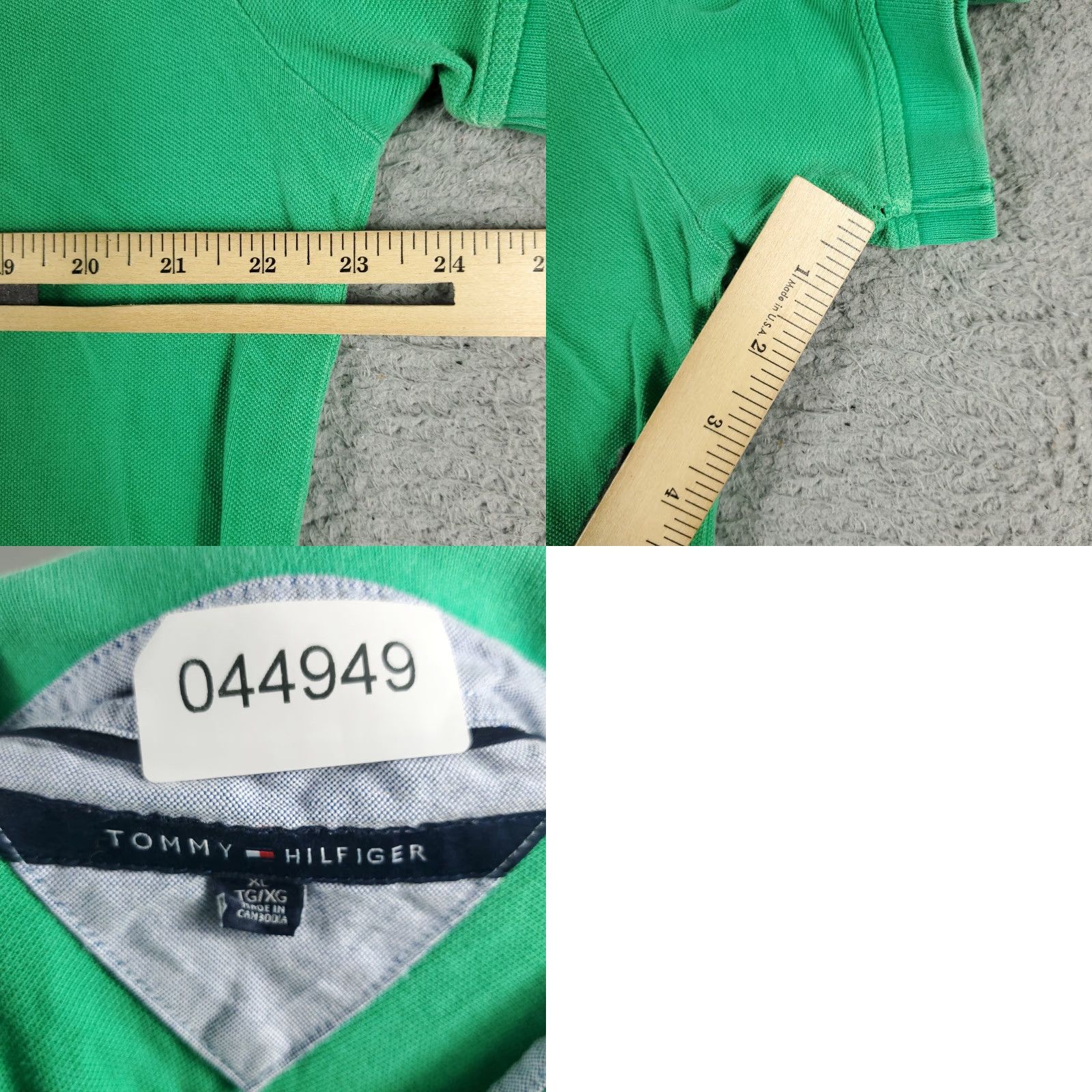 Tommy Hilfiger Tommy Hilfiger Polo Shirt Adult XL Green Solid Short Sleeve Casual Activewear Mens Size US XL / EU 56 / 4 - 8 Thumbnail