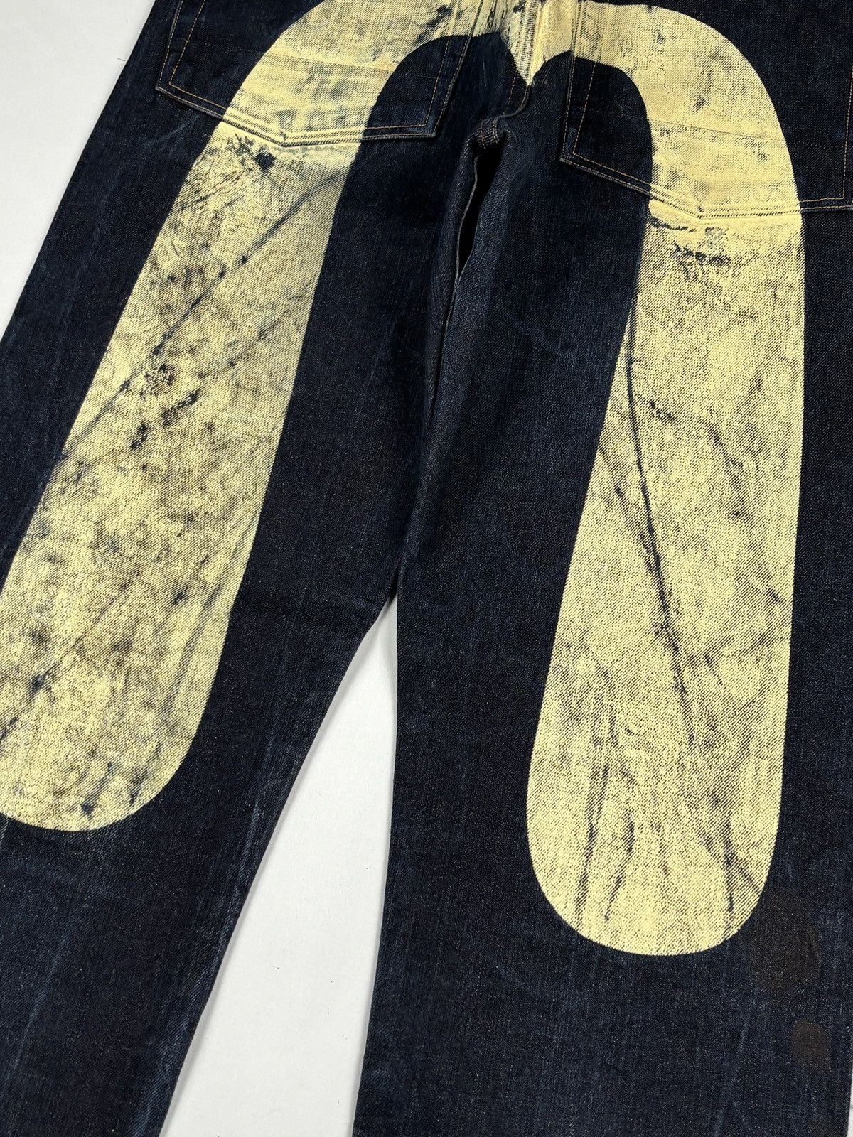 Evisu Lot.0001 White Print Daicock Selvedged Jeans Size US 32 / EU 48 - 5 Thumbnail