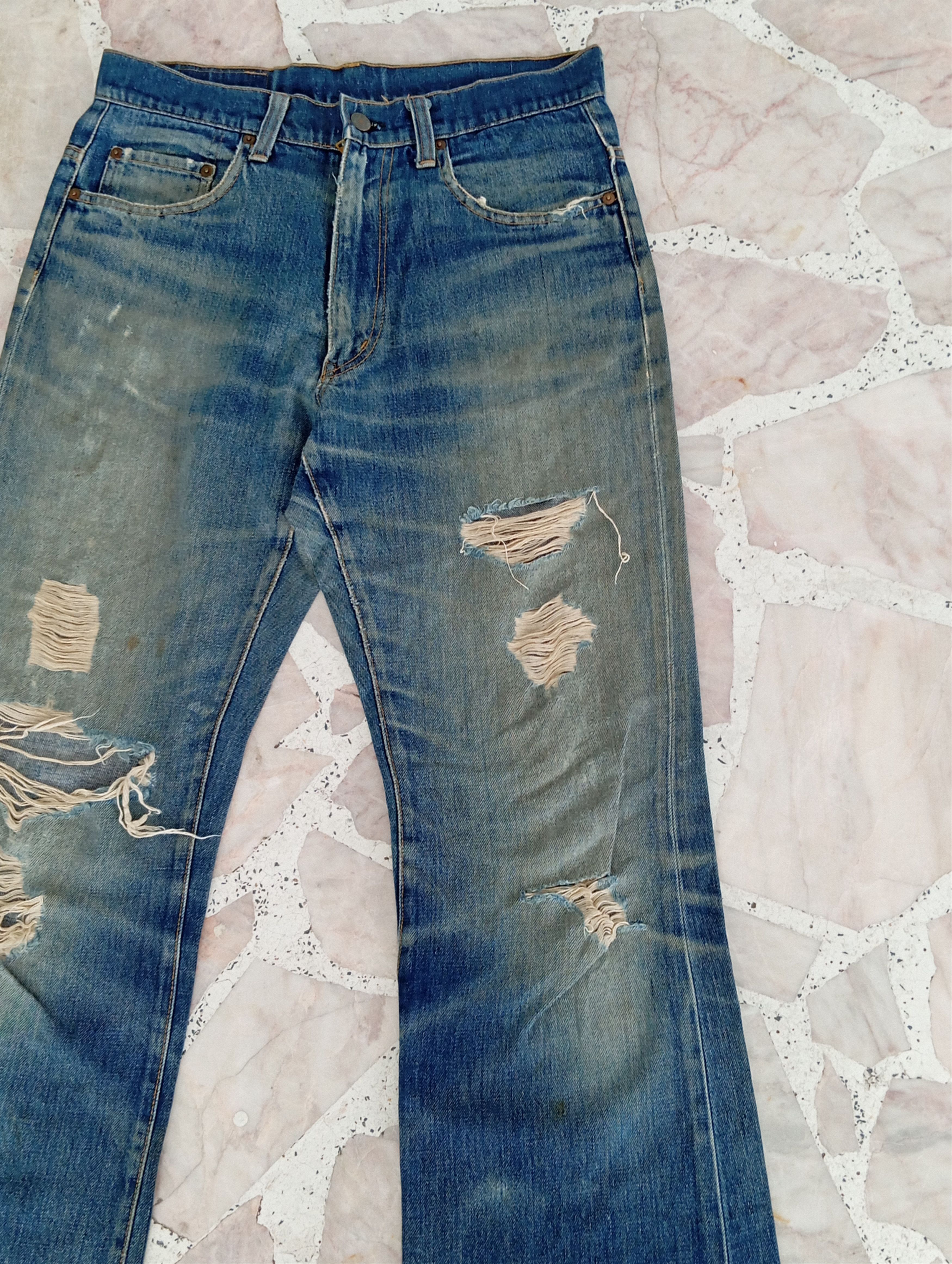 Denime × Vintage Distressed Denime Size US 30 / EU 46 - 6 Thumbnail