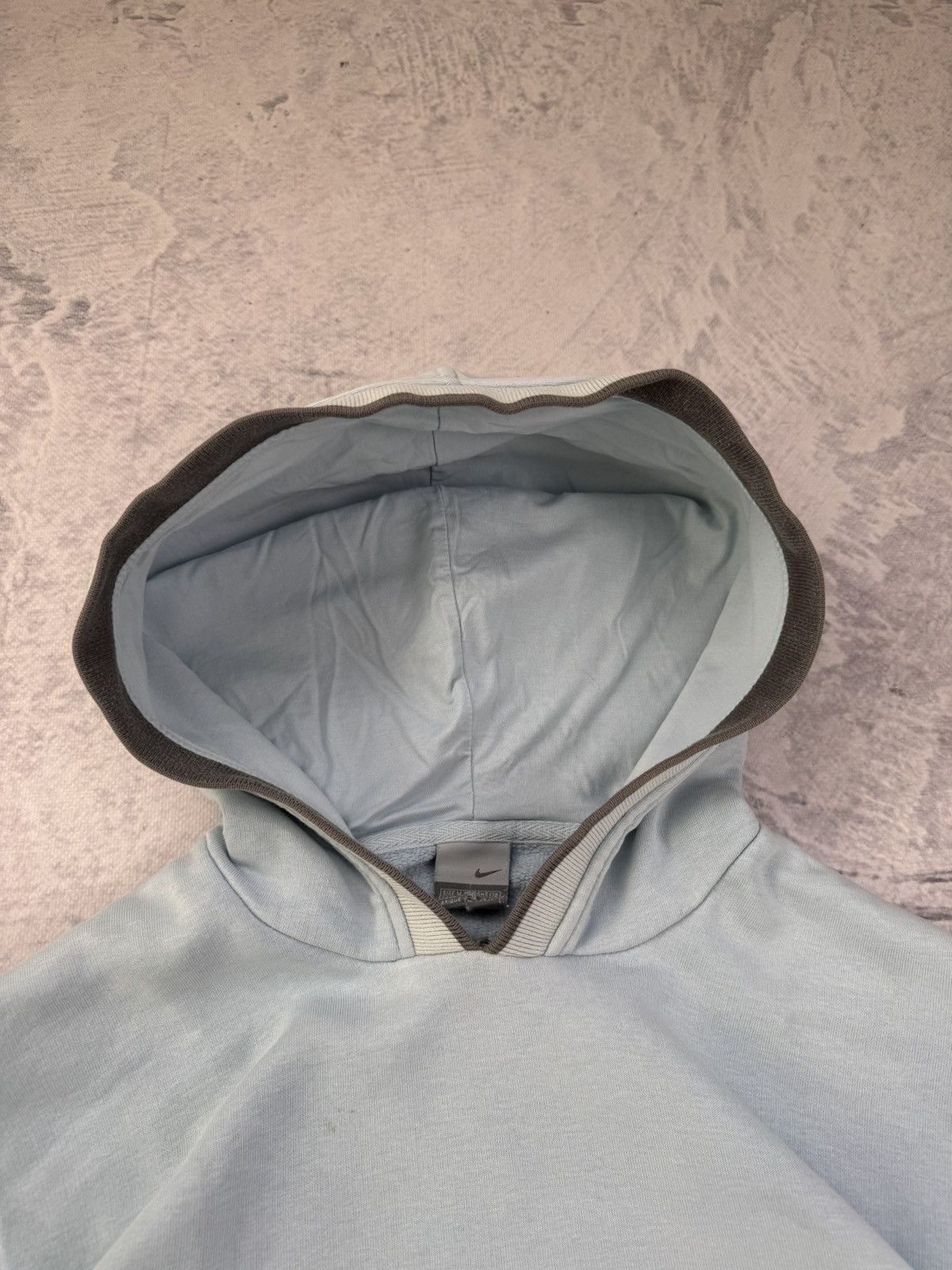 Nike × Vintage NIKE BABY BLUE VINTAGE CENTER LOGO OVERSIZE BOXY HOODIE Size US M / EU 48-50 / 2 - 4 Thumbnail