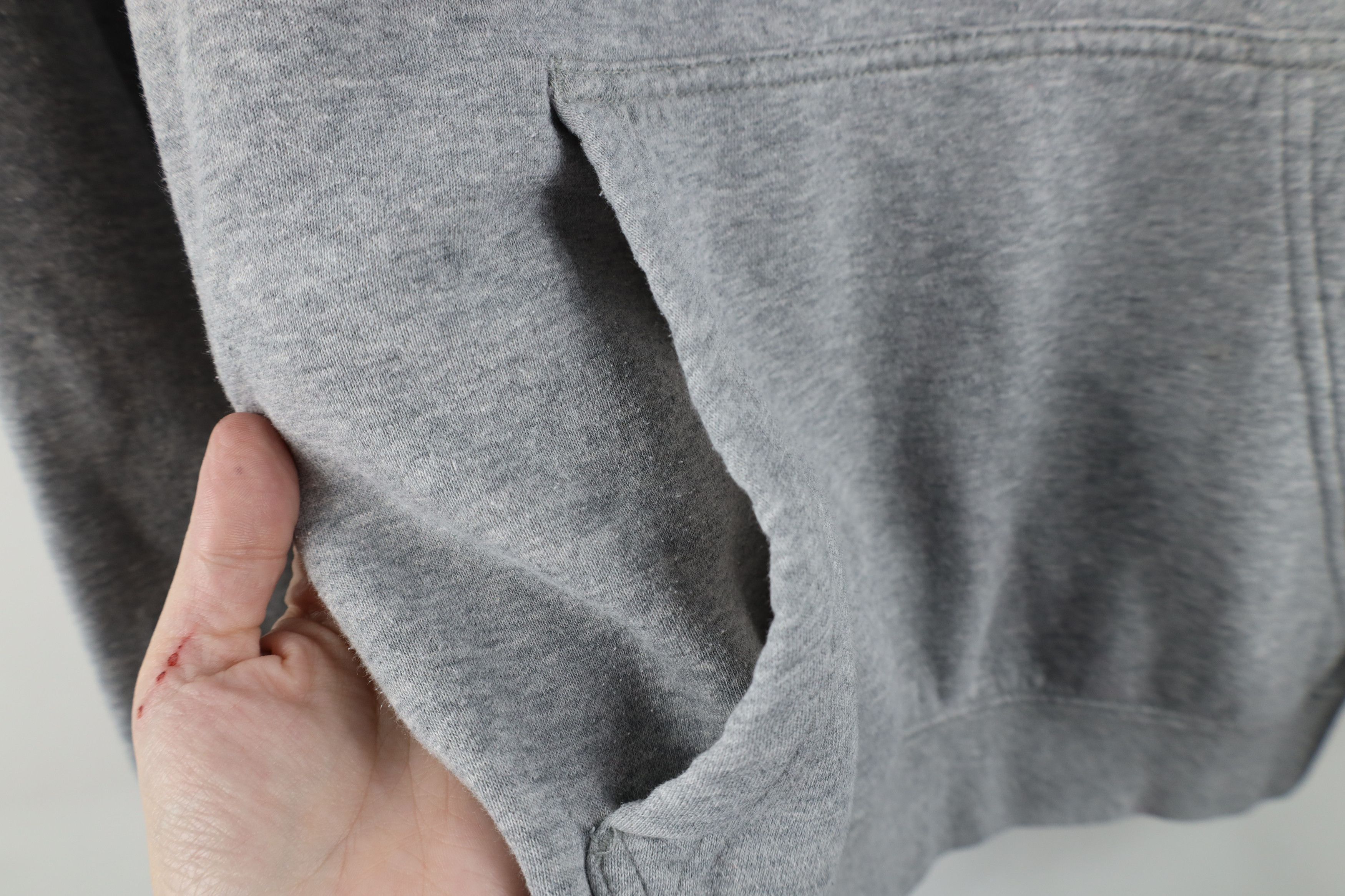 Nike × Vintage Vintage Y2K Nike Mini Swoosh Spell Out Hoodie Heather Gray Size US S / EU 44-46 / 1 - 5 Thumbnail