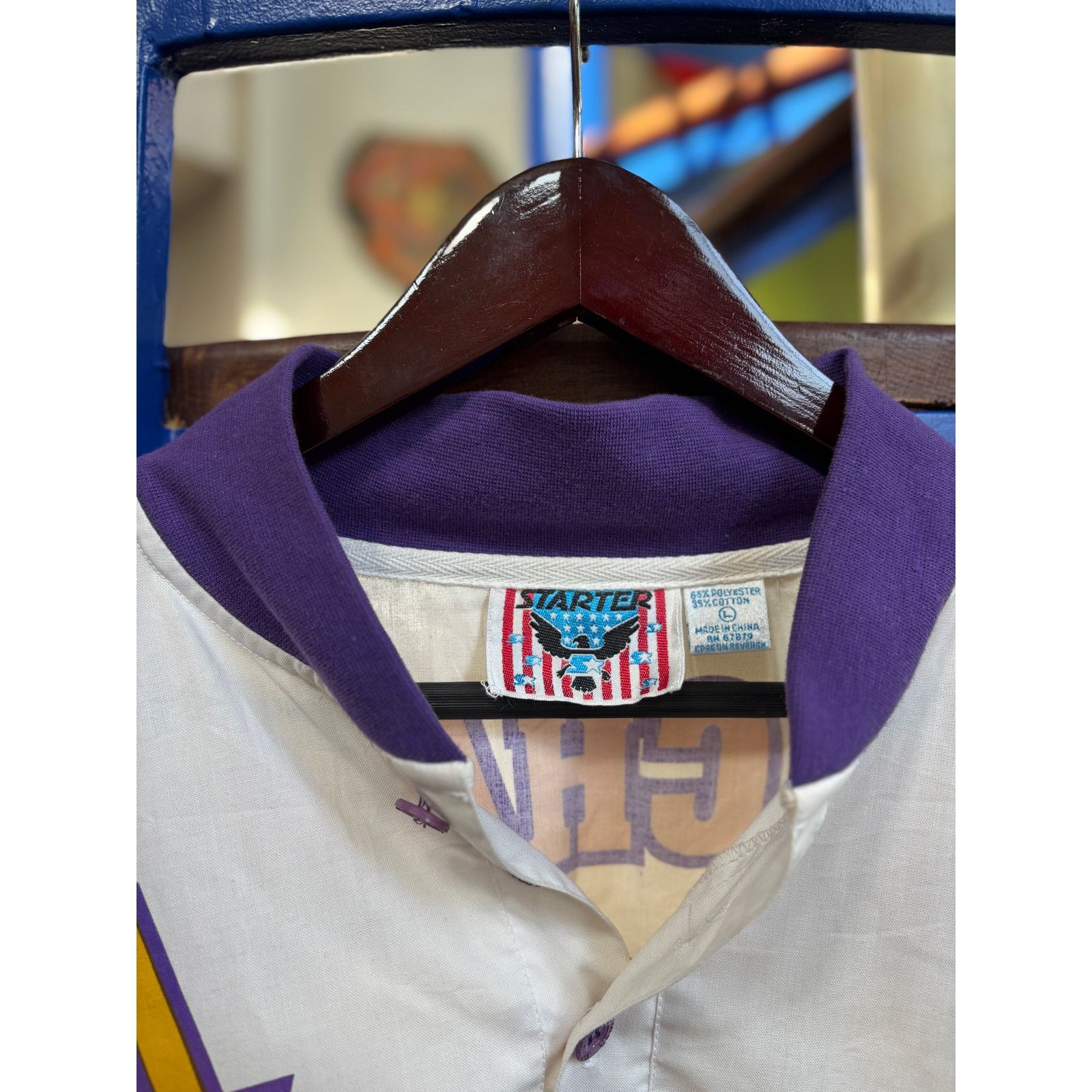 Starter Vintage 80s Starter Los Angeles Lakers Pullover Size L Size US L / EU 52-54 / 3 - 3 Thumbnail