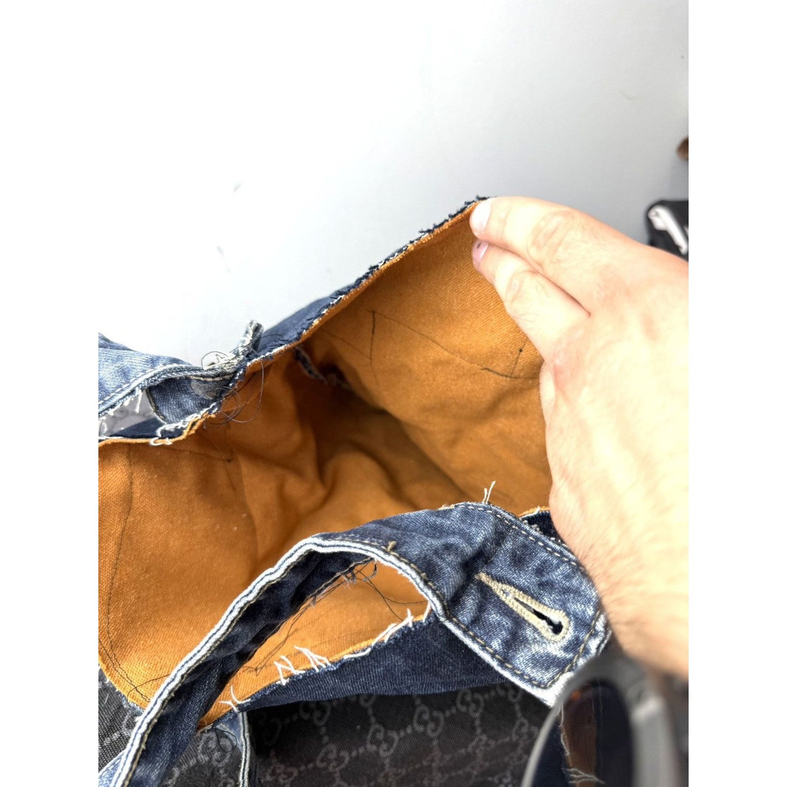 Vintage Rare! Vintage Patchwork Denim Bag Shopper Y2K Levis Diesel Size ONE SIZE - 10 Thumbnail