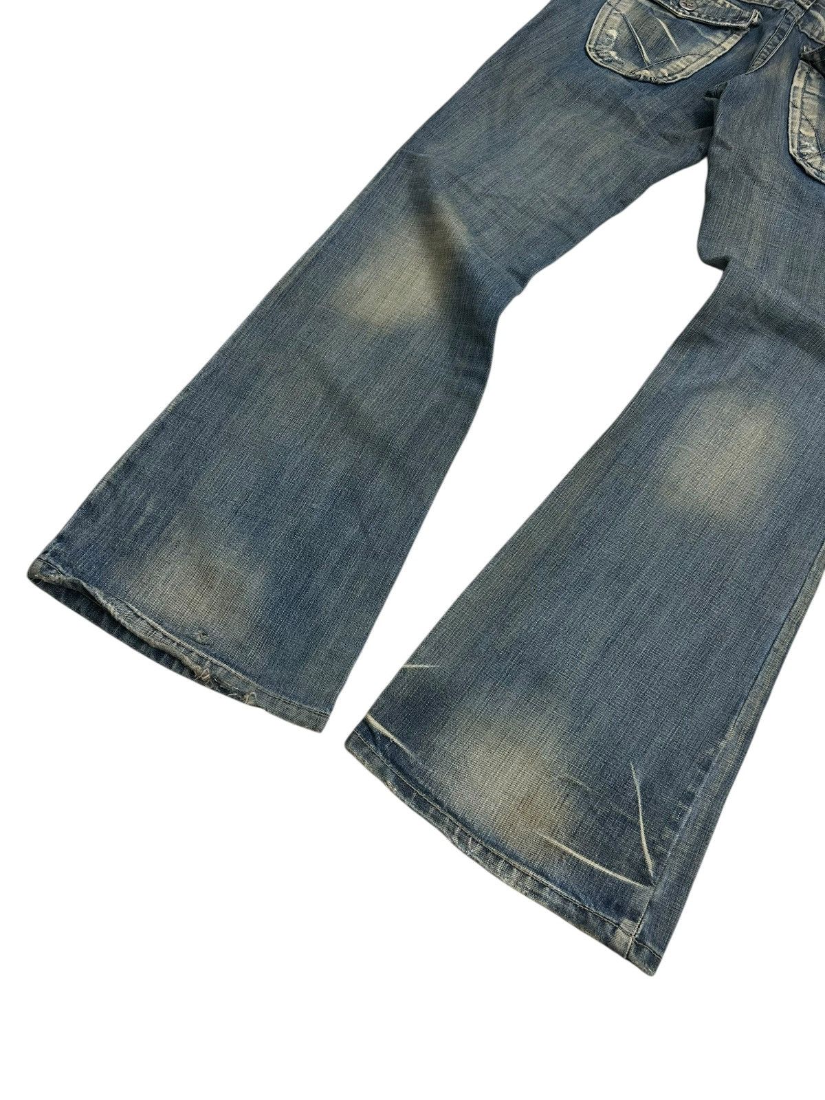 Hysteric Glamour Pep Jean Flare Mud Washed Clawn Mark Distressed Low Rise Size US 30 / EU 46 - 11 Thumbnail